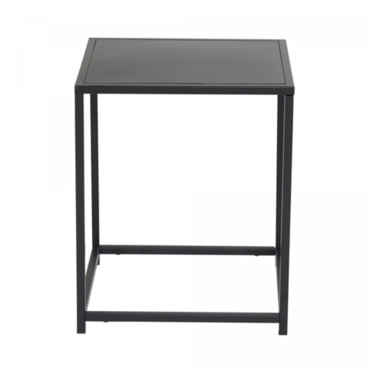 table d'appoint moderne en métal 37cm noir