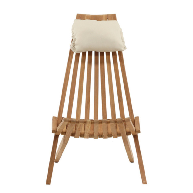 Fauteuil extérieur design en bois naturel