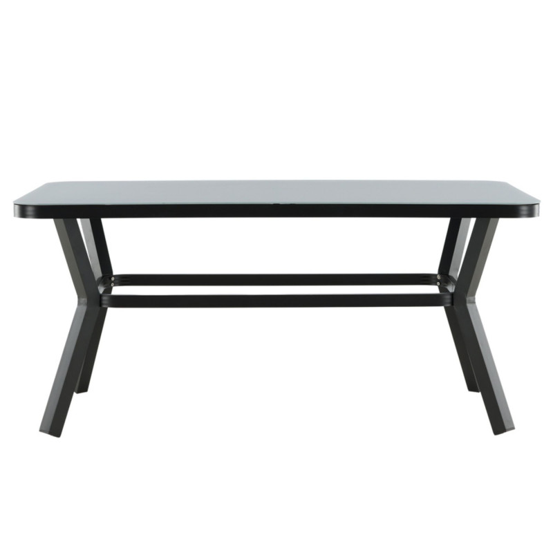 Table de jardin 160x90cm en aluminium gris