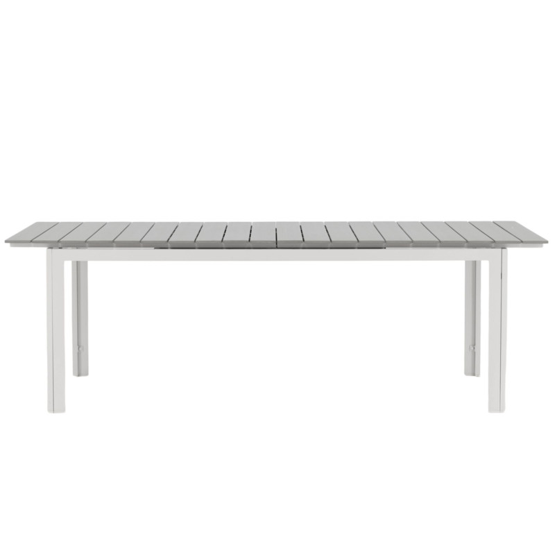 Table de jardin extensible en aluminium blanc