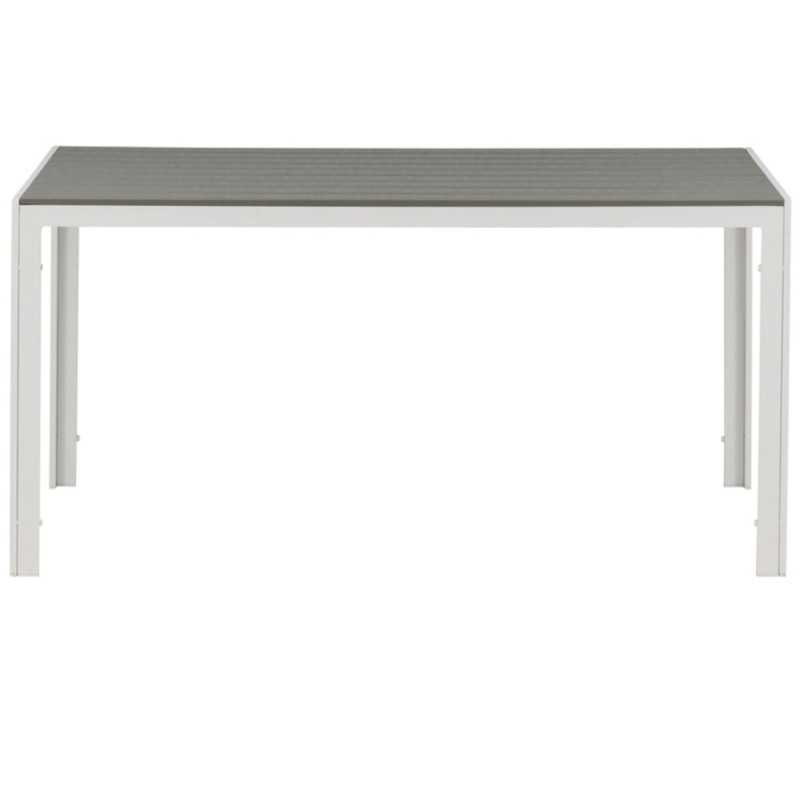 Table de jardin 150x90cm en aluminium gris