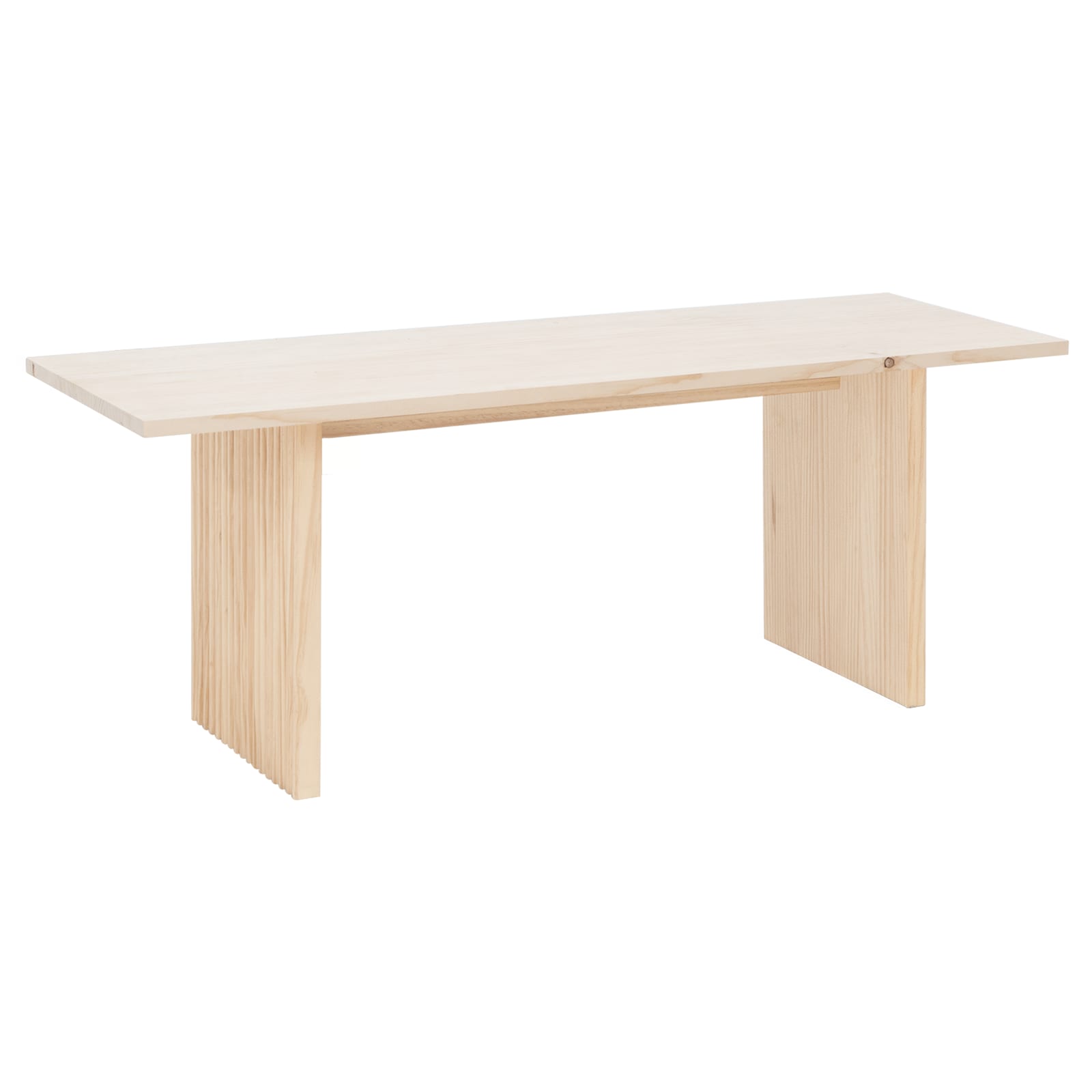 Table basse en bois de sapin naturel 120x45cm