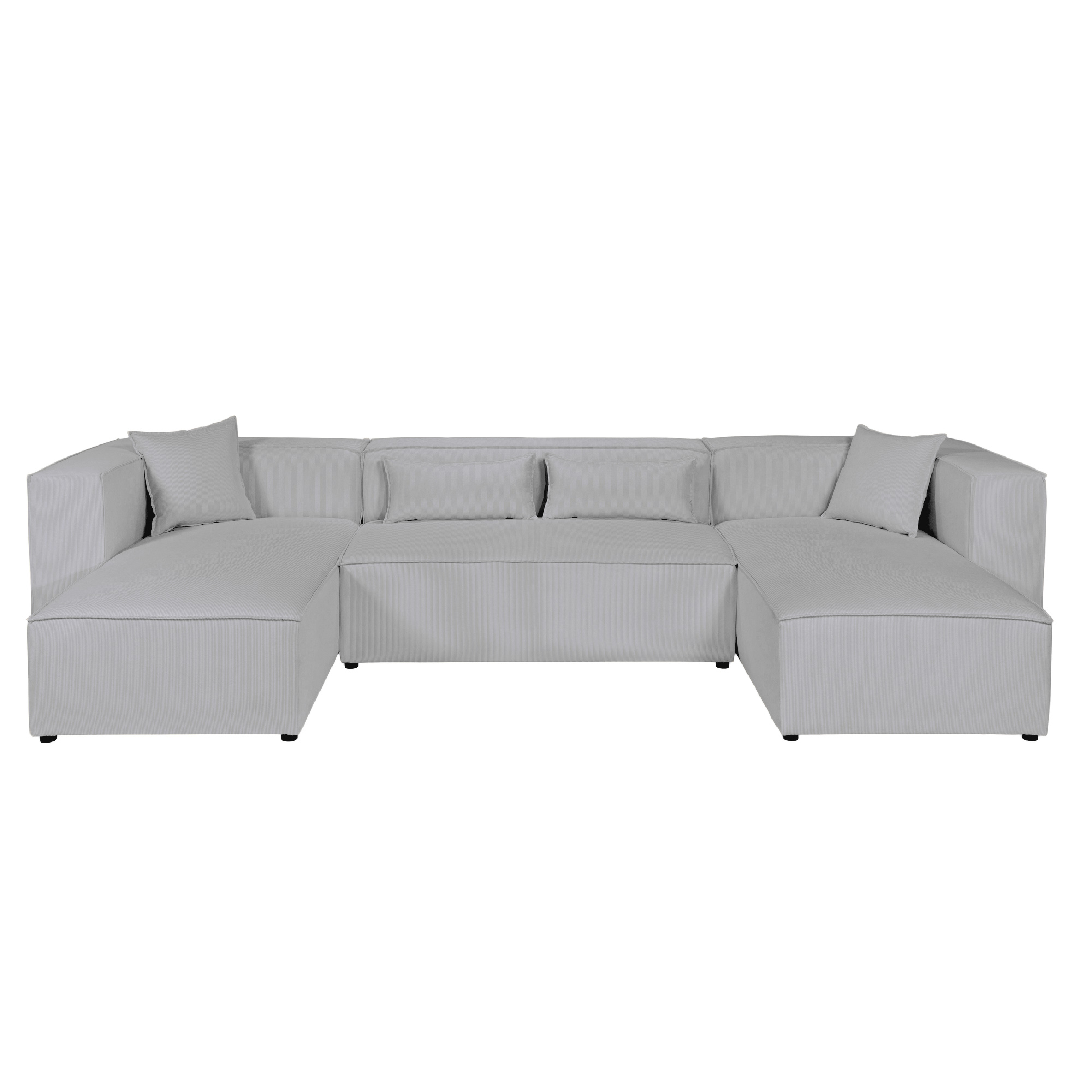 Canapé d'angle 7 places Gris Velours Moderne Confort Promotion