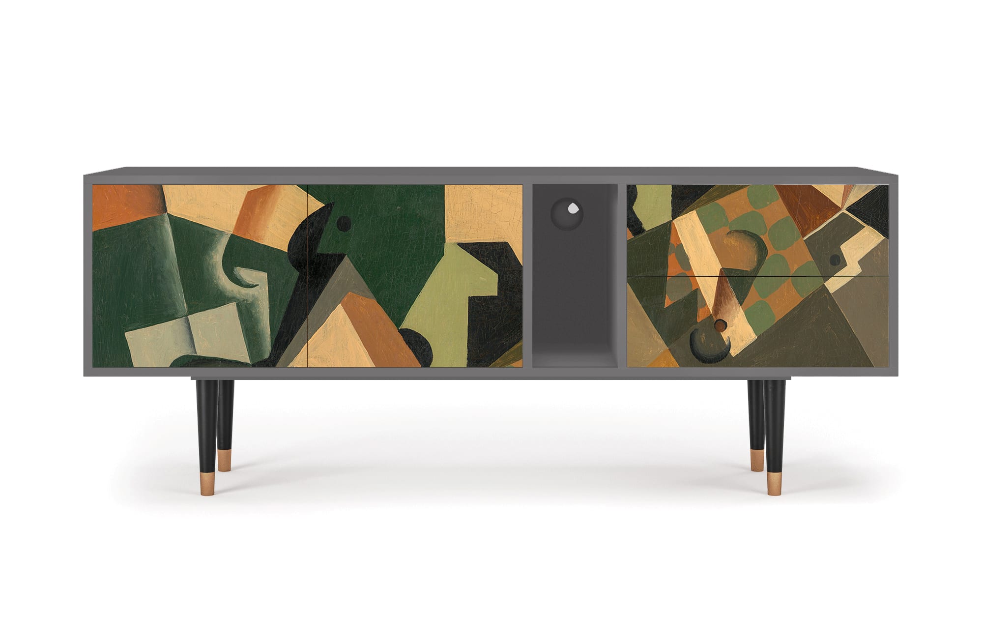 Meuble TV  multicolore 2 tiroirs et 2 portes L 170 cm