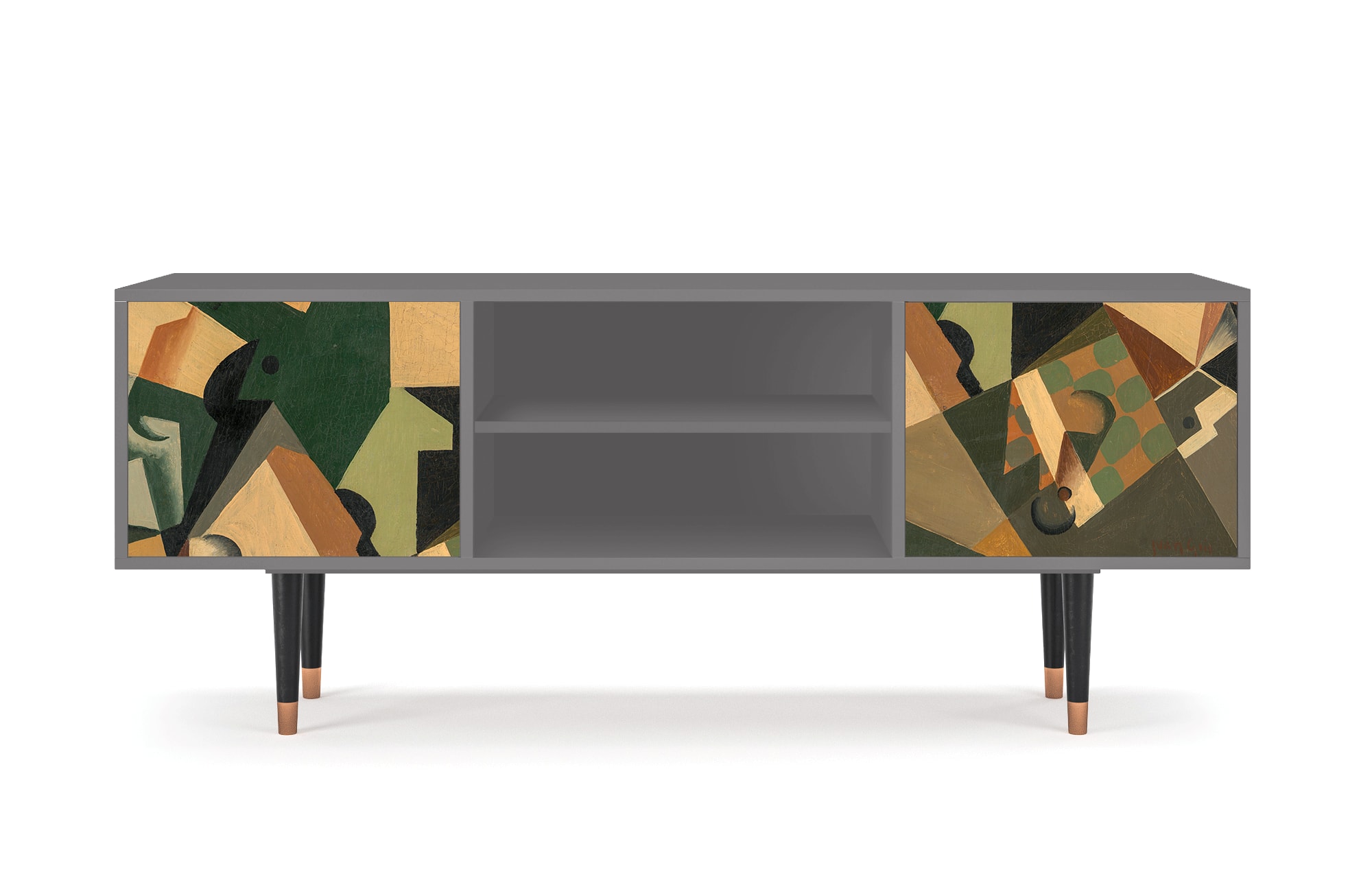 Meuble TV  multicolore 2 portes L 170 cm