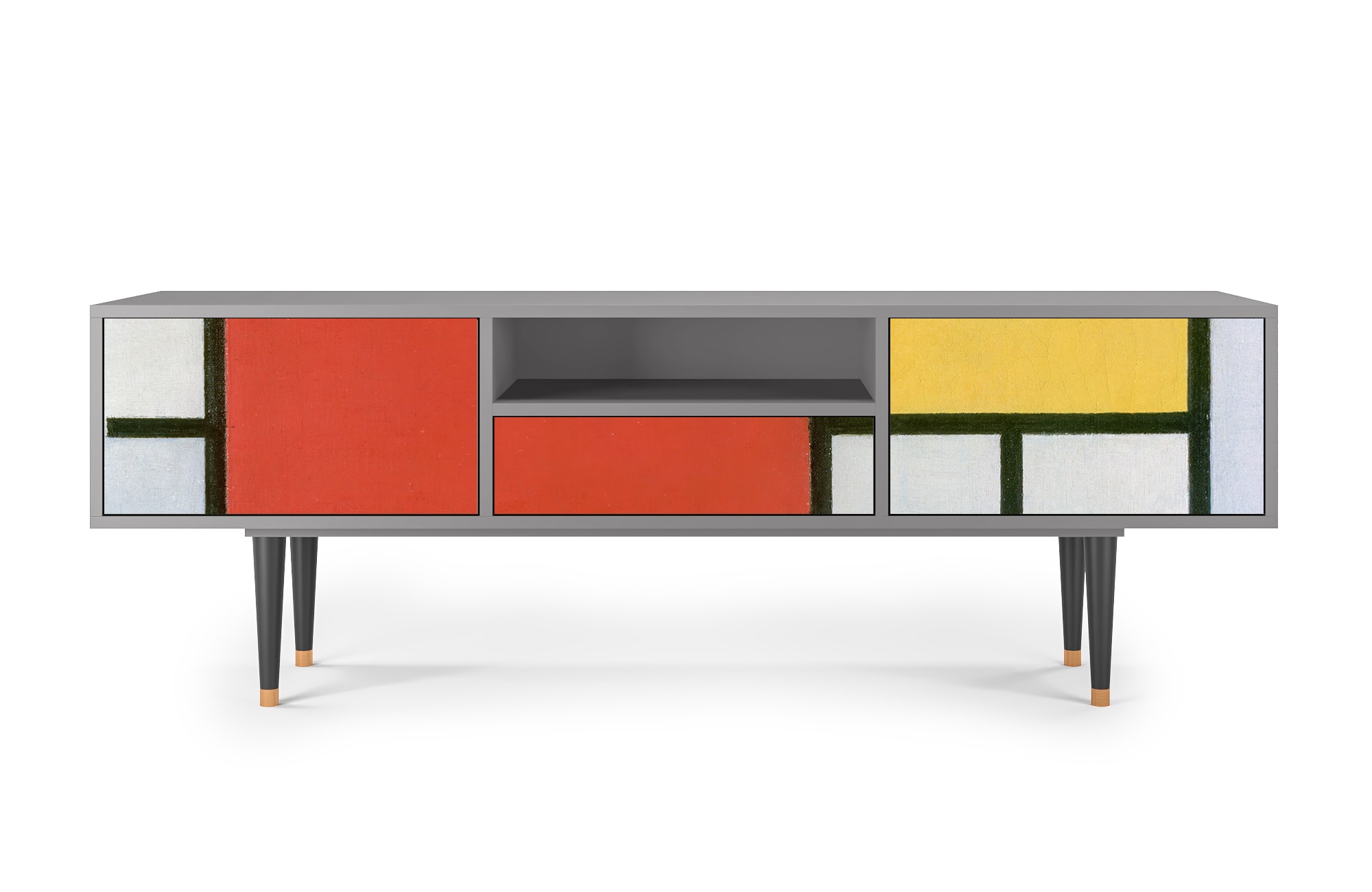 Meuble TV  multicolore 1 tiroir et 2 portes L 170 cm