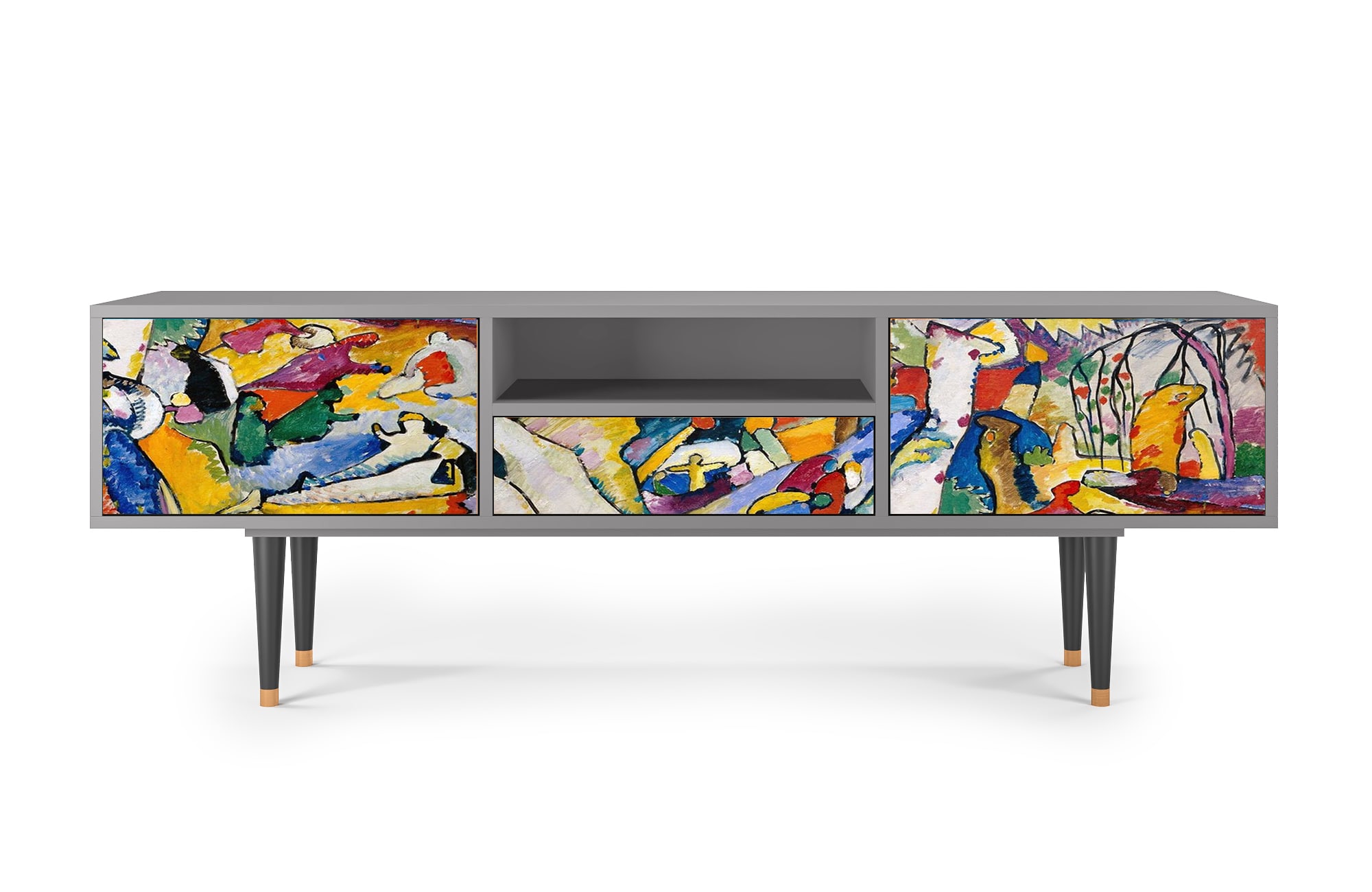 Meuble TV  multicolore 1 tiroir et 2 portes L 170 cm