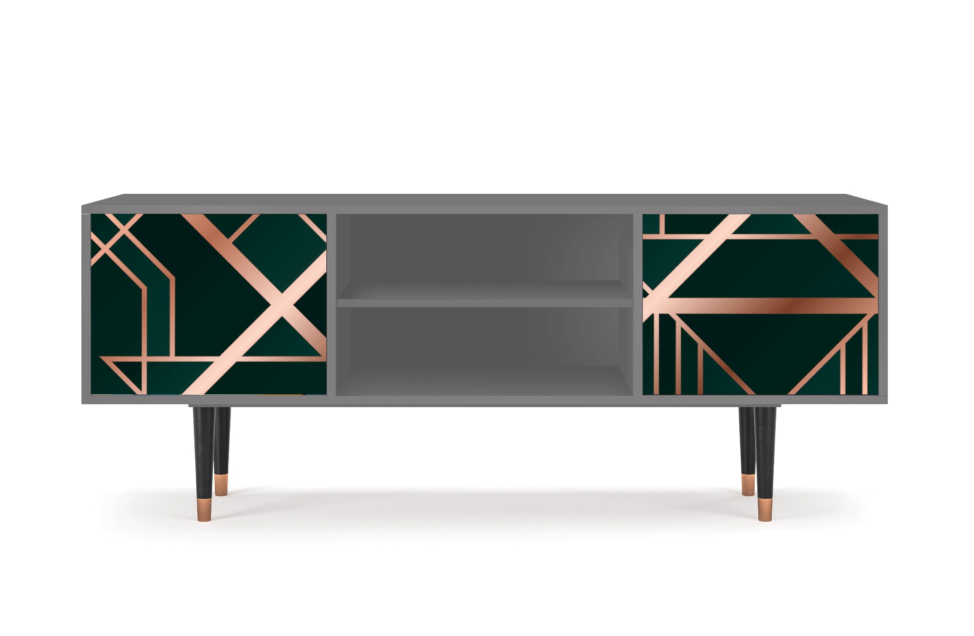 Meuble TV  vert 2 portes L 170 cm