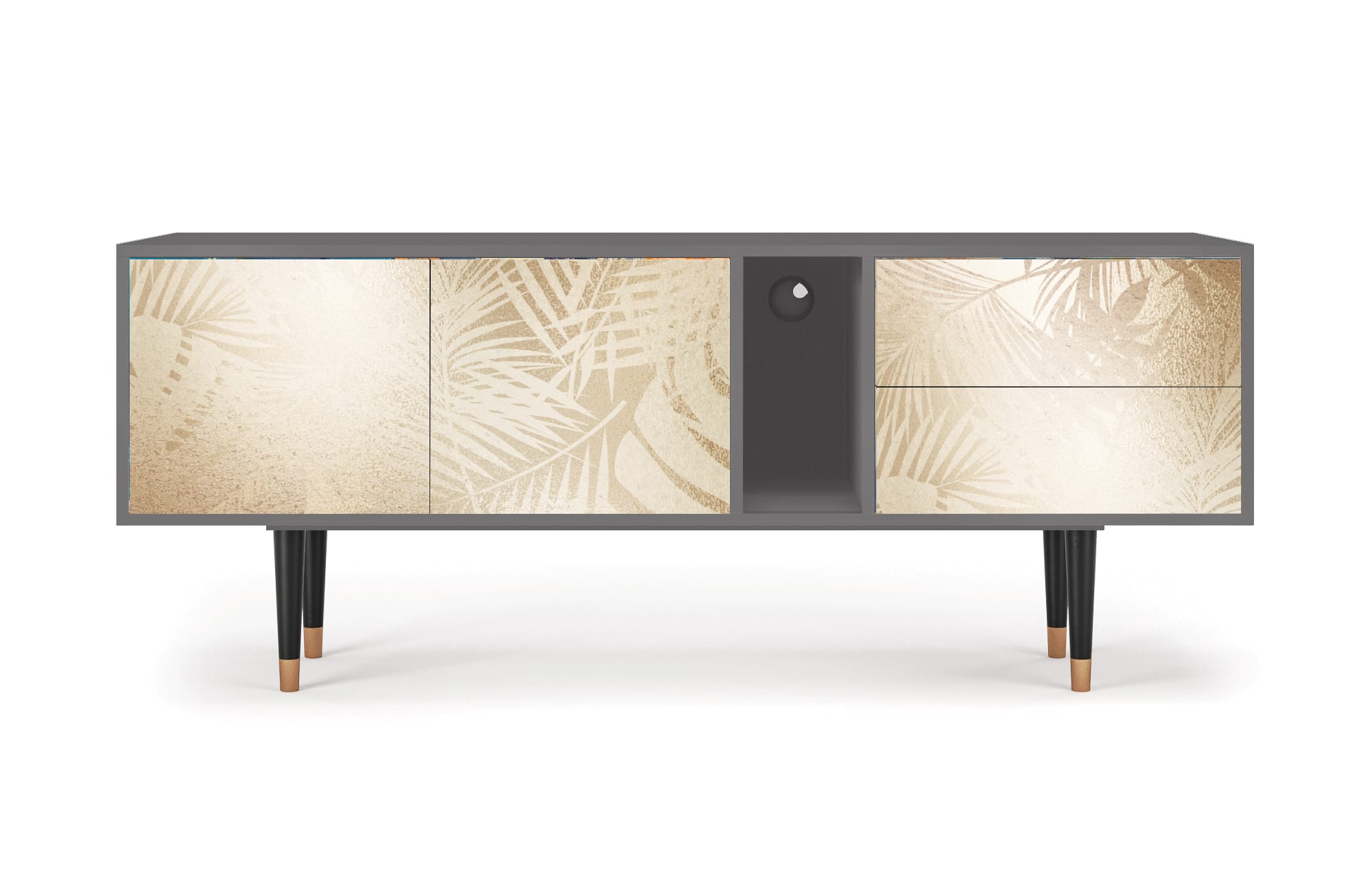 Meuble TV  sable 2 tiroirs et 2 portes L 170 cm