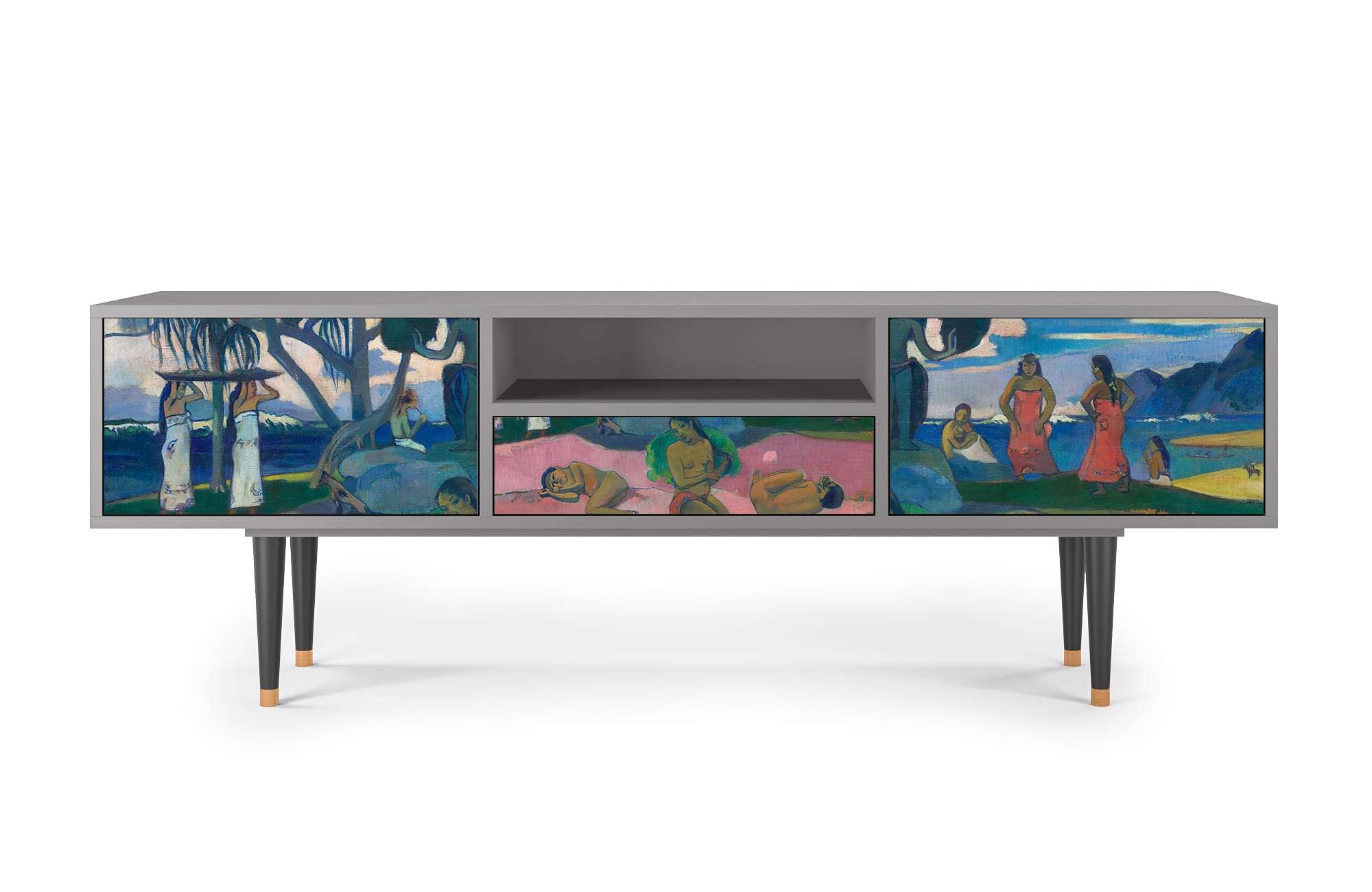 Meuble TV  multicolore 1 tiroir et 2 portes L 170 cm