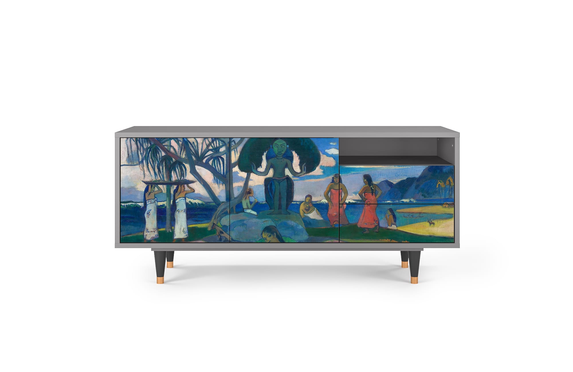 Meuble TV  multicolore 2 tiroirs et 2 portes L 125 cm