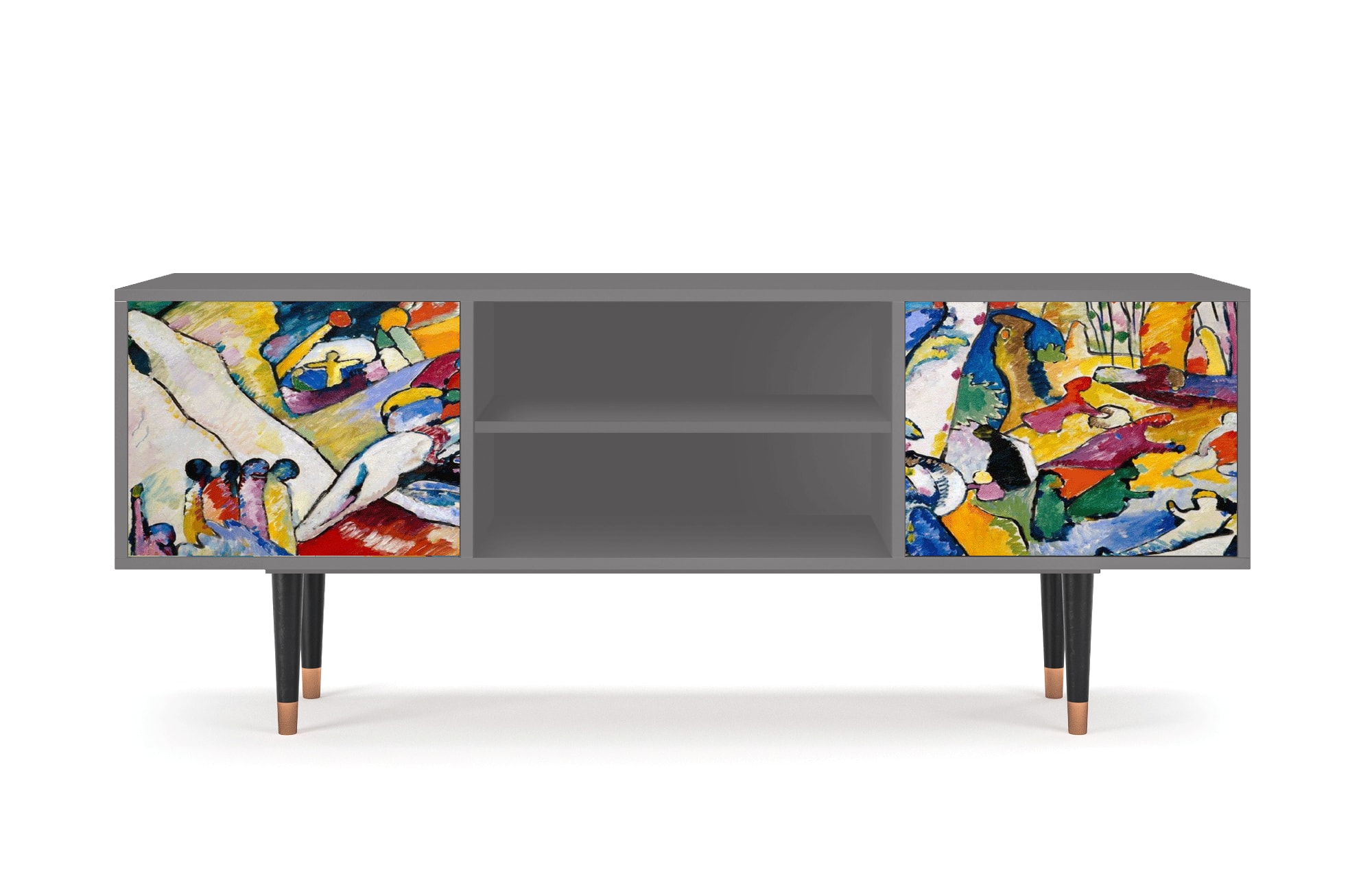 Meuble TV  multicolore 2 portes L 170 cm