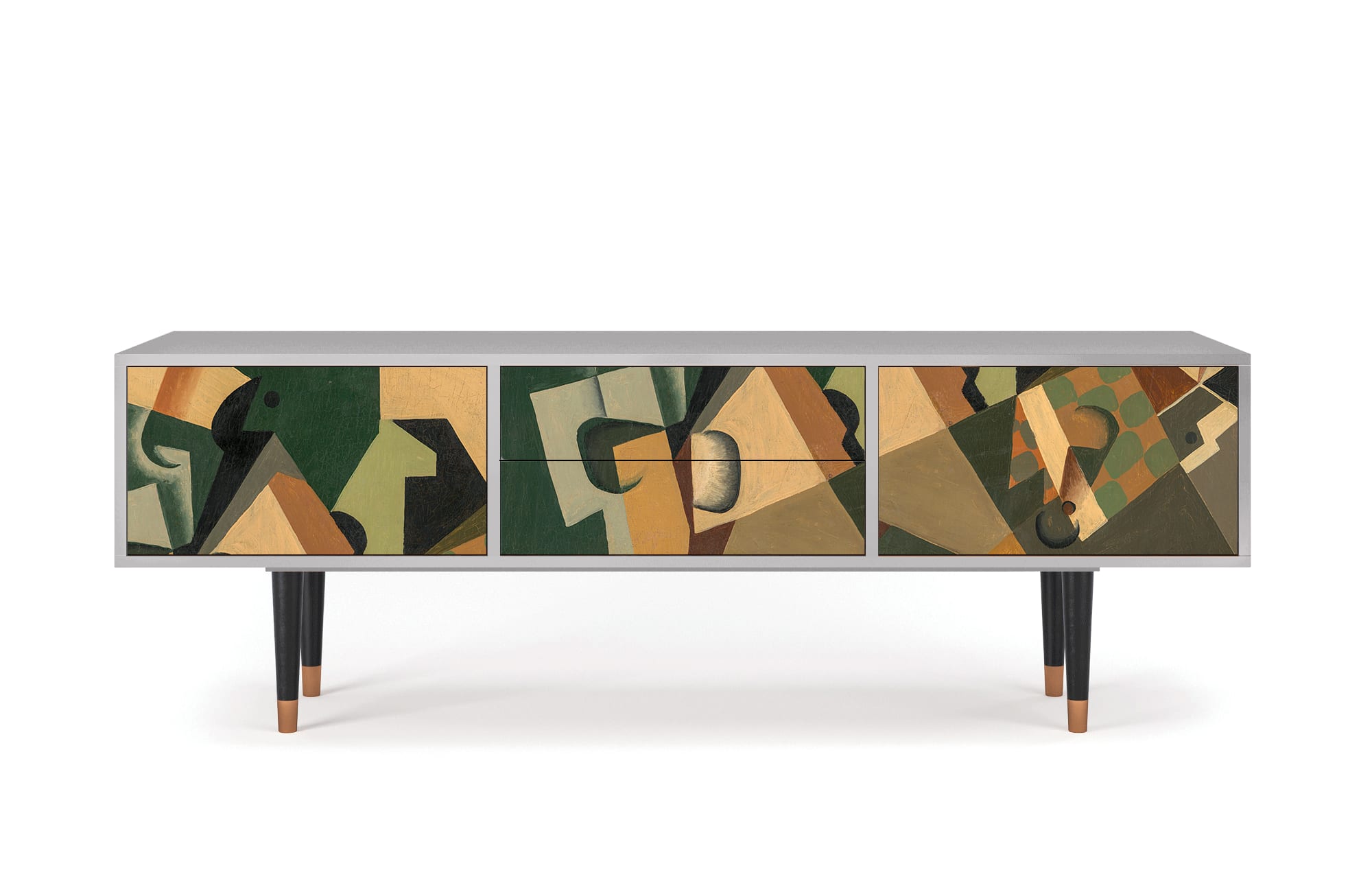 Meuble TV  multicolore 2 tiroirs et 2 portes L 170 cm