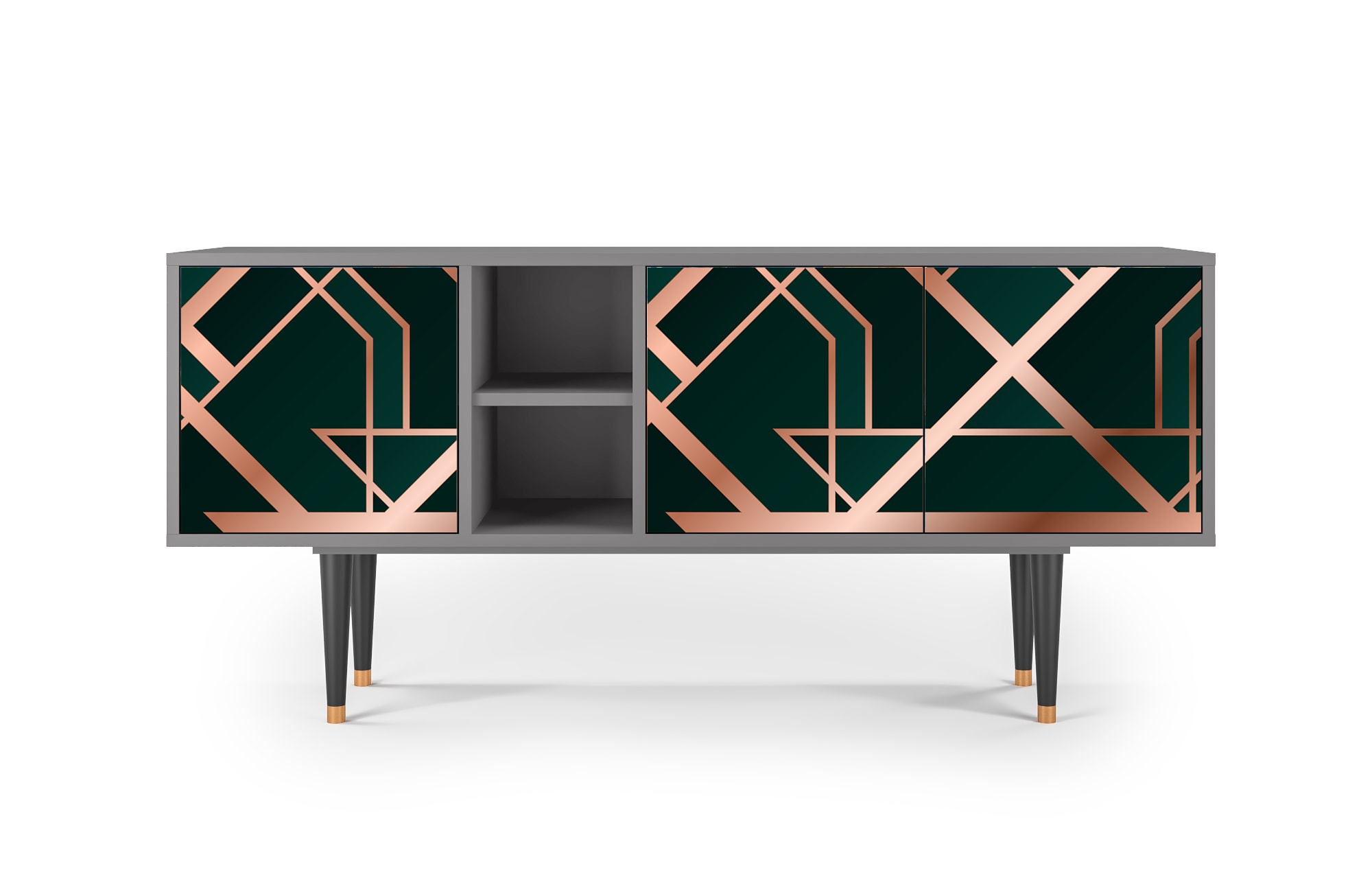 Meuble TV  vert 3 tiroirs L 150 cm