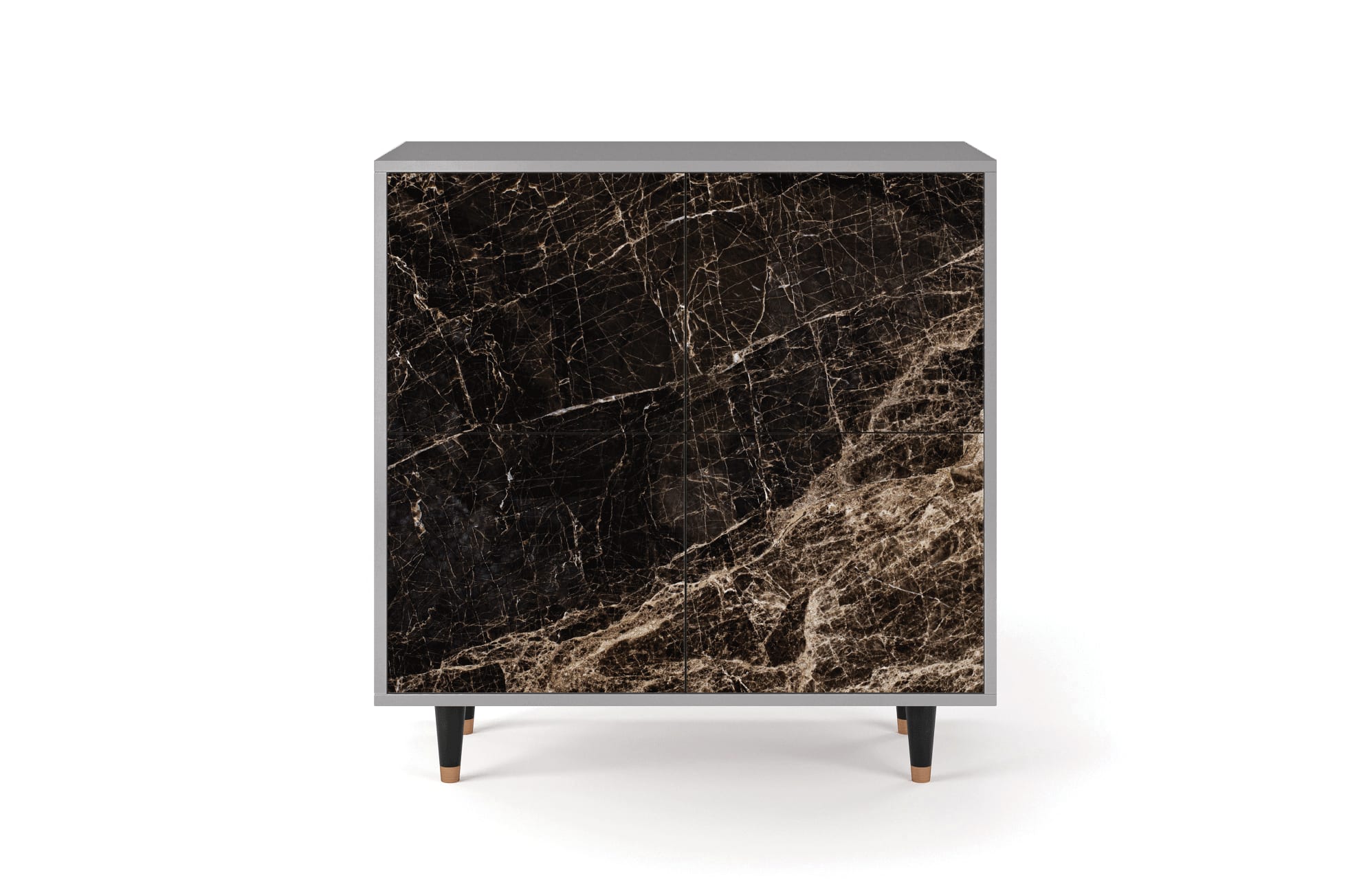 Buffet  noir 4 portes L 94 cm