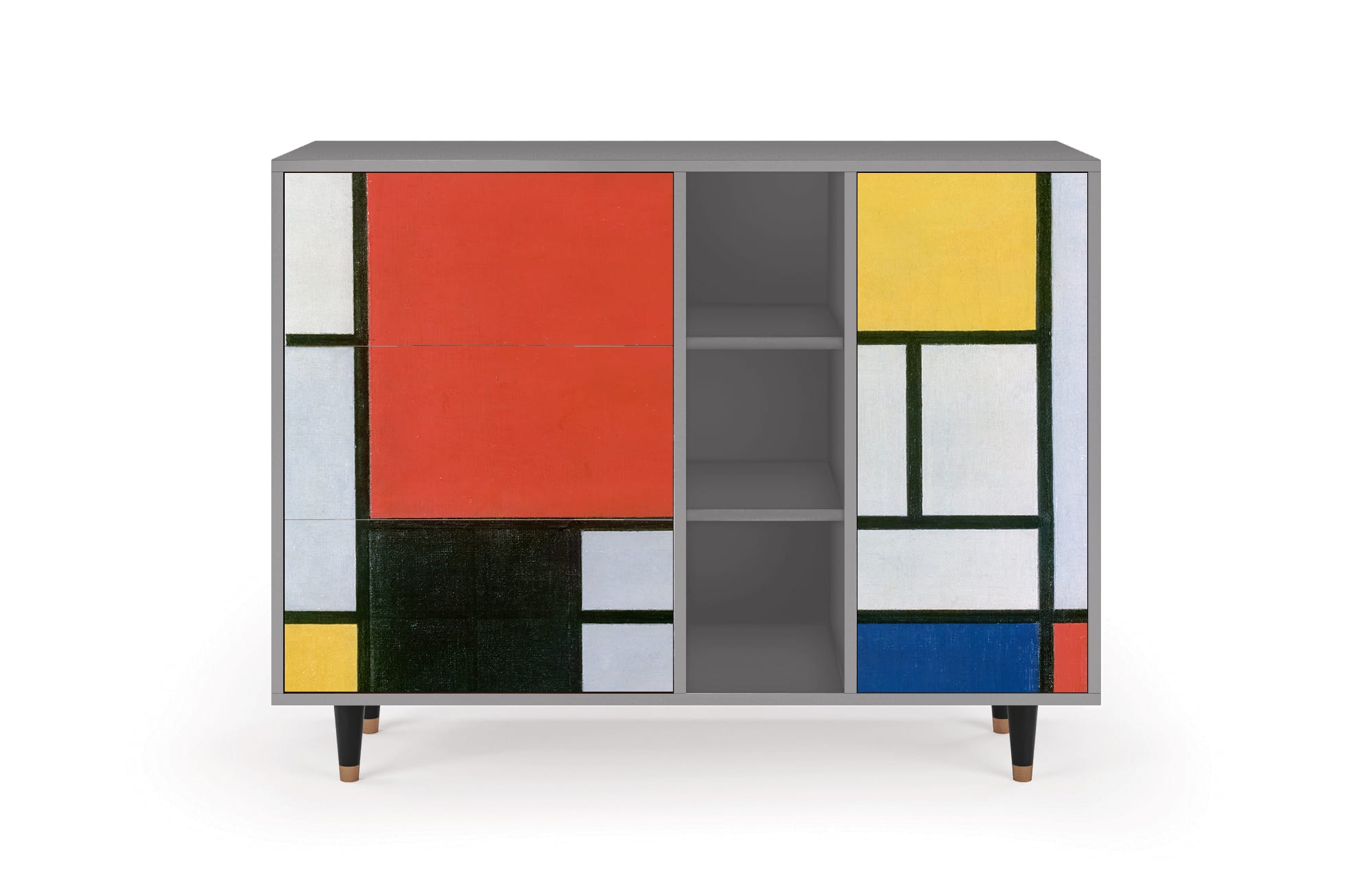 Buffet  multicolore 3 tiroirs et 1 porte L 125 cm