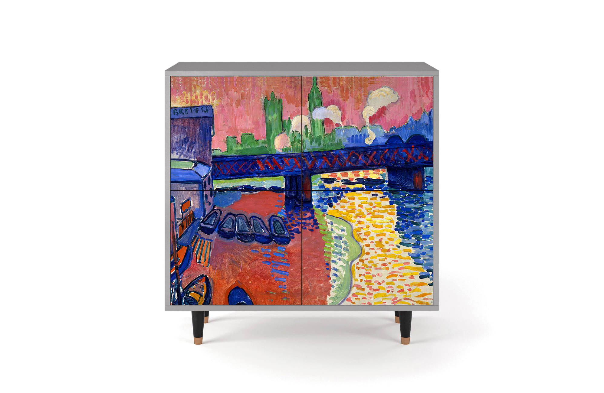 Buffet  multicolore 4 portes L 94 cm