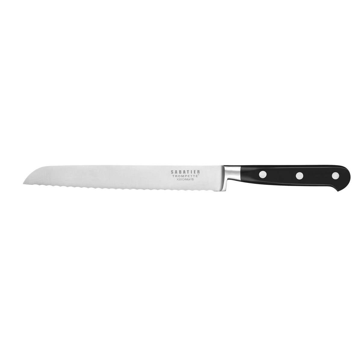 couteau à pain 19 cm en  noir