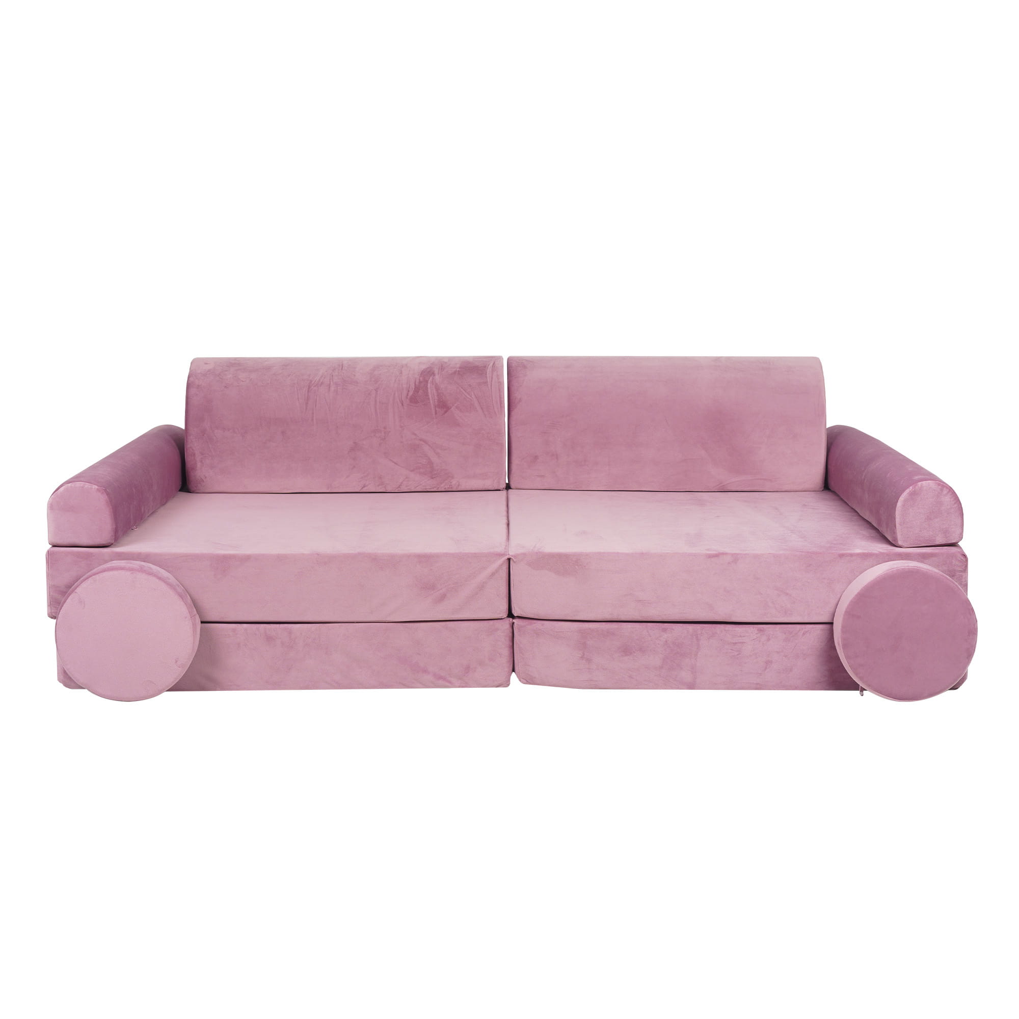 Canapé droit Rose Velours Pas cher Design Confort