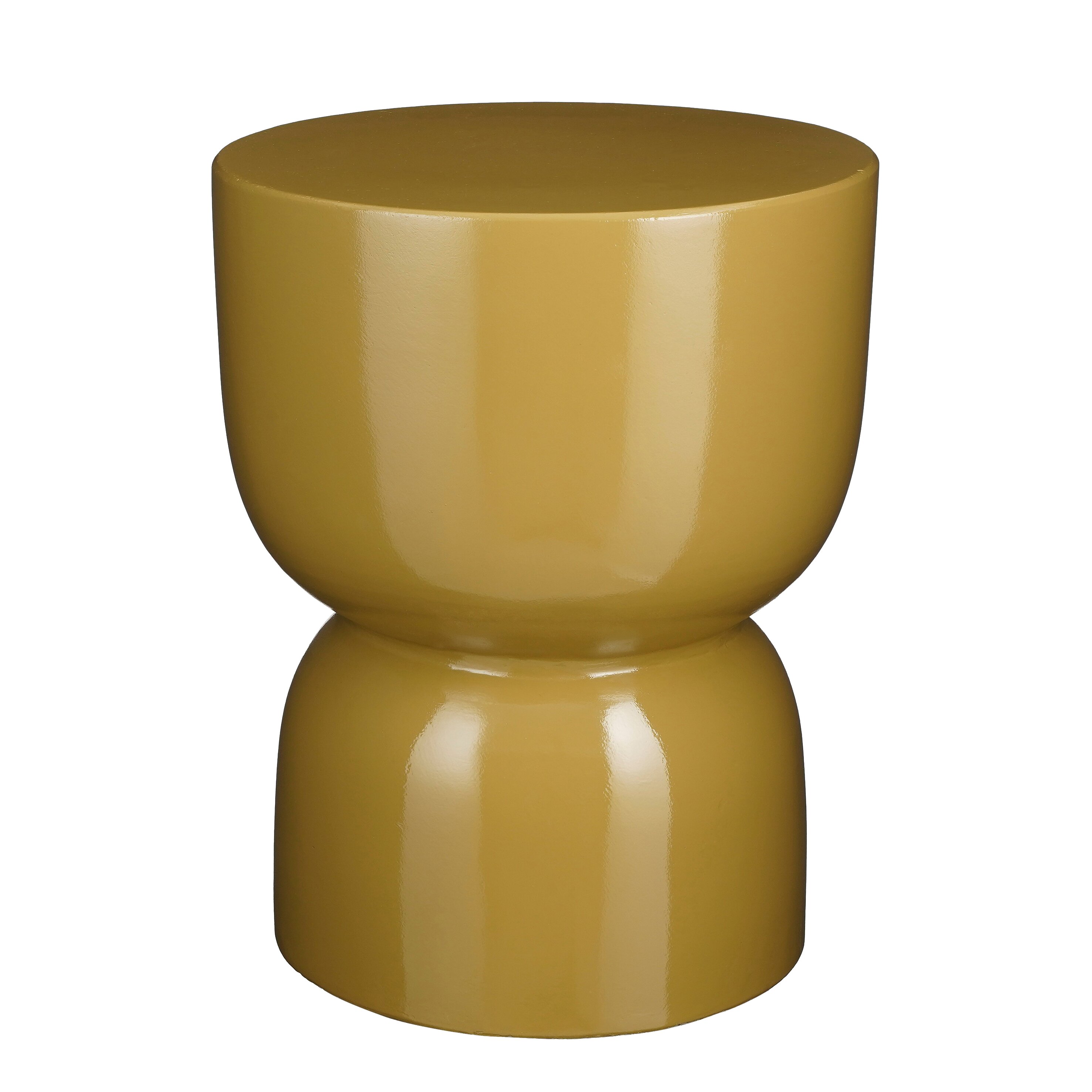 Table d&rsquo;appoint en ciment jaune H45