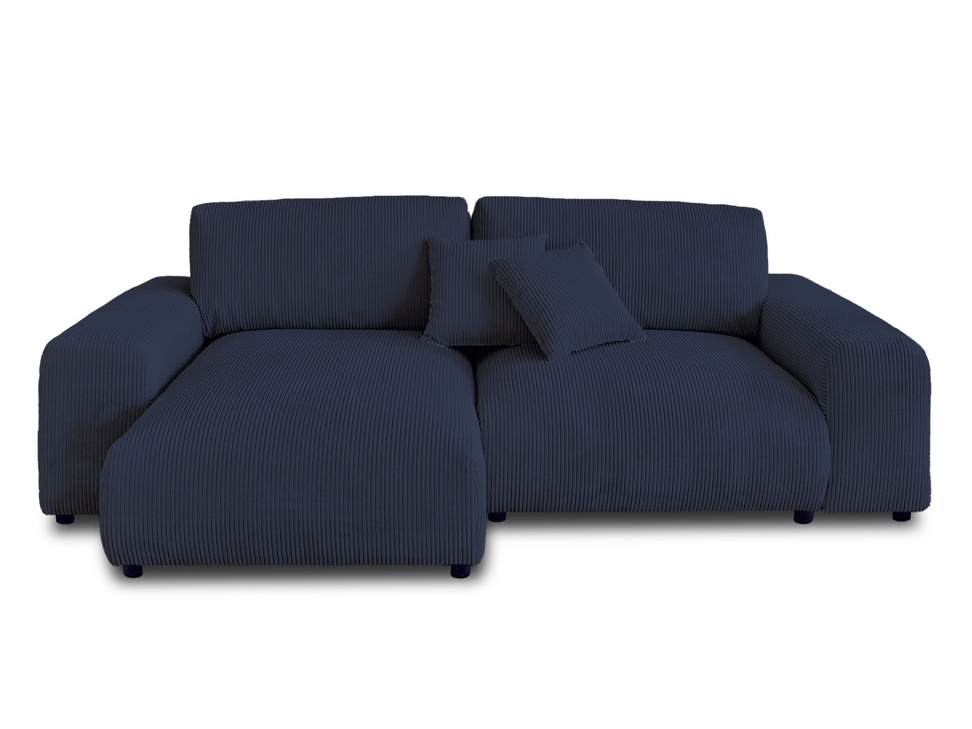 Canapé d'angle 4 places Bleu Velours Design Confort
