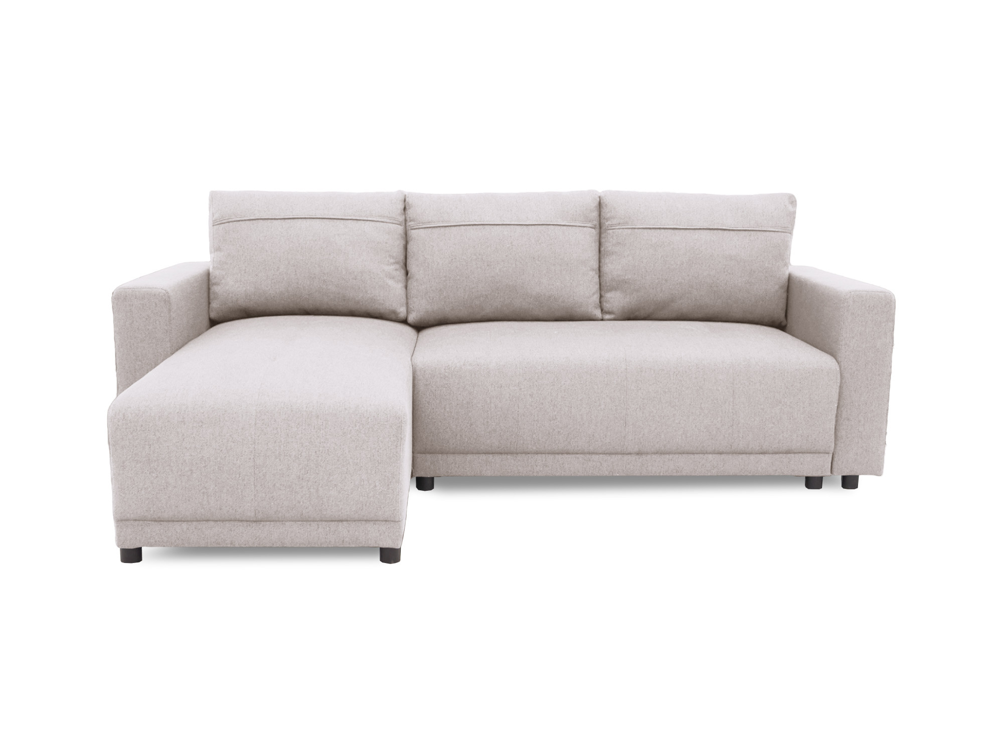 Canapé d'angle 7 places Beige Tissu Moderne Confort