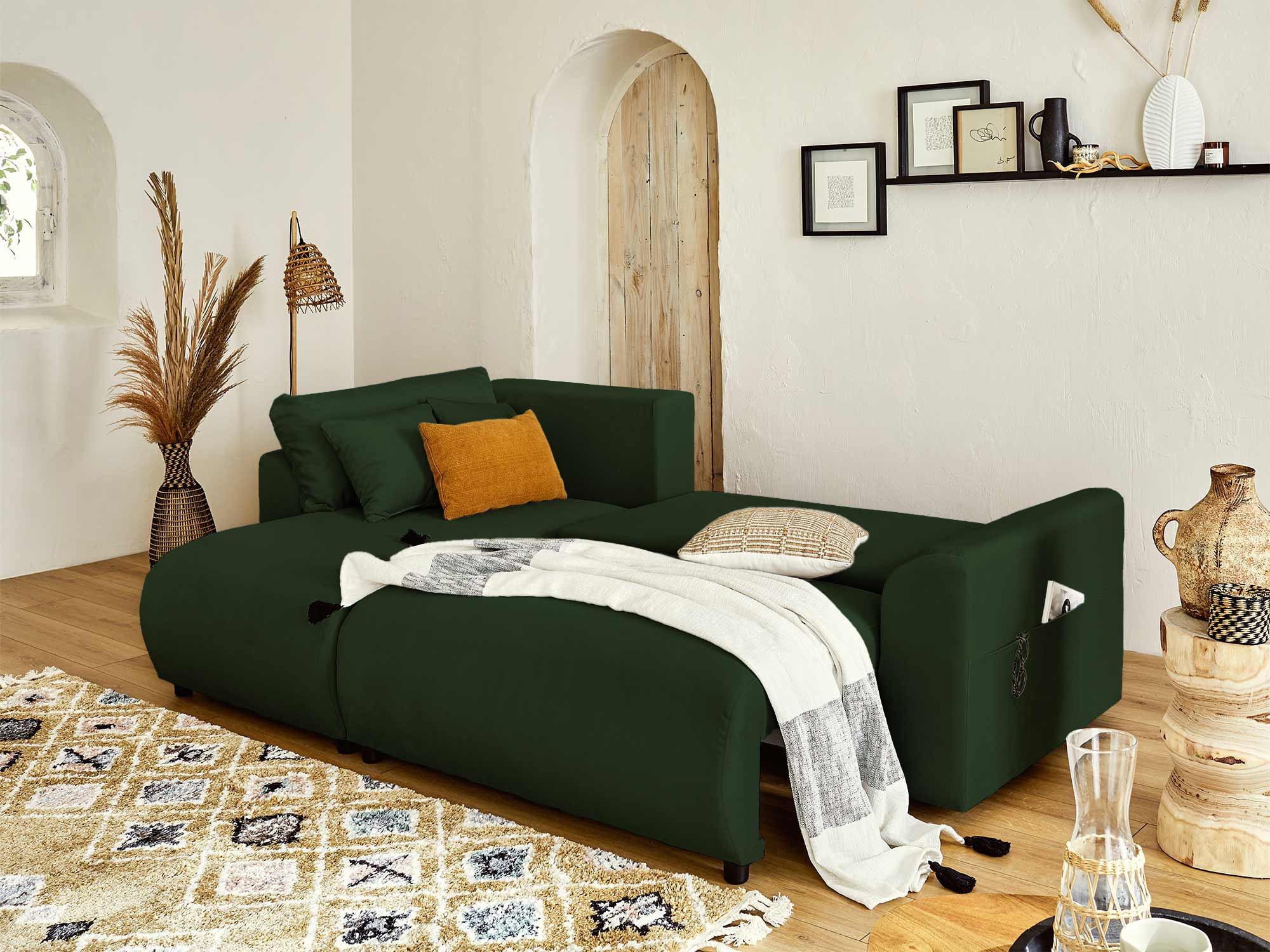 camelia - Canapé velours Vert - Vue supplémentaire 2