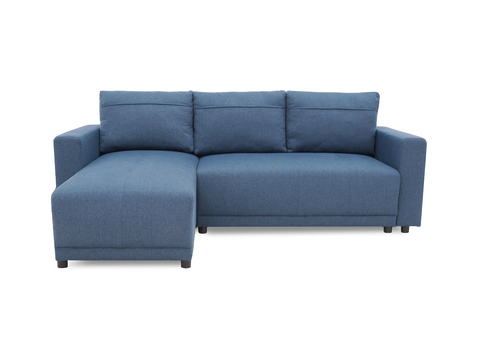 Canapé d'angle 7 places Bleu Tissu Moderne Confort