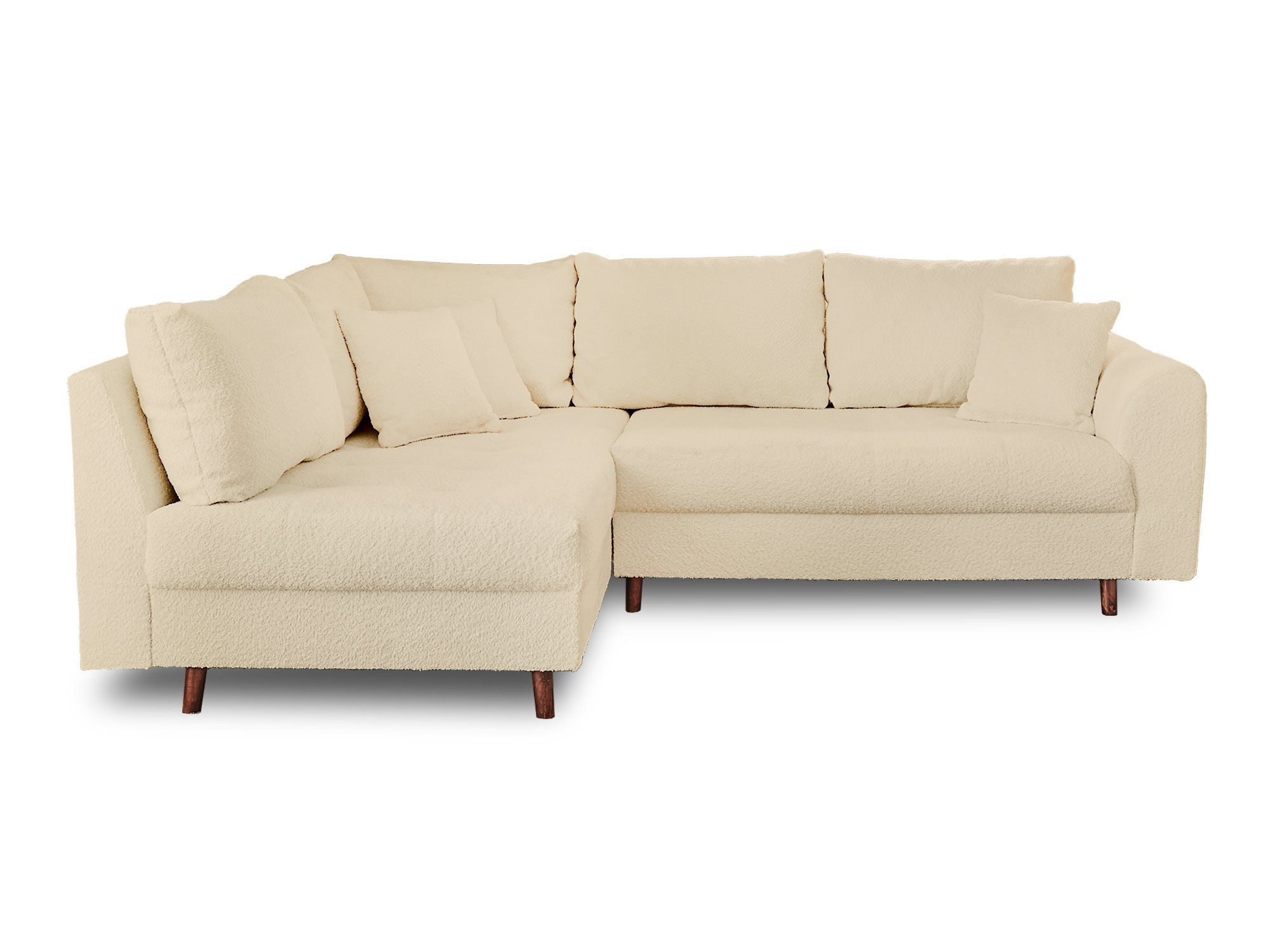 Canapé d'angle 7 places Beige Tissu Design Confort Promotion