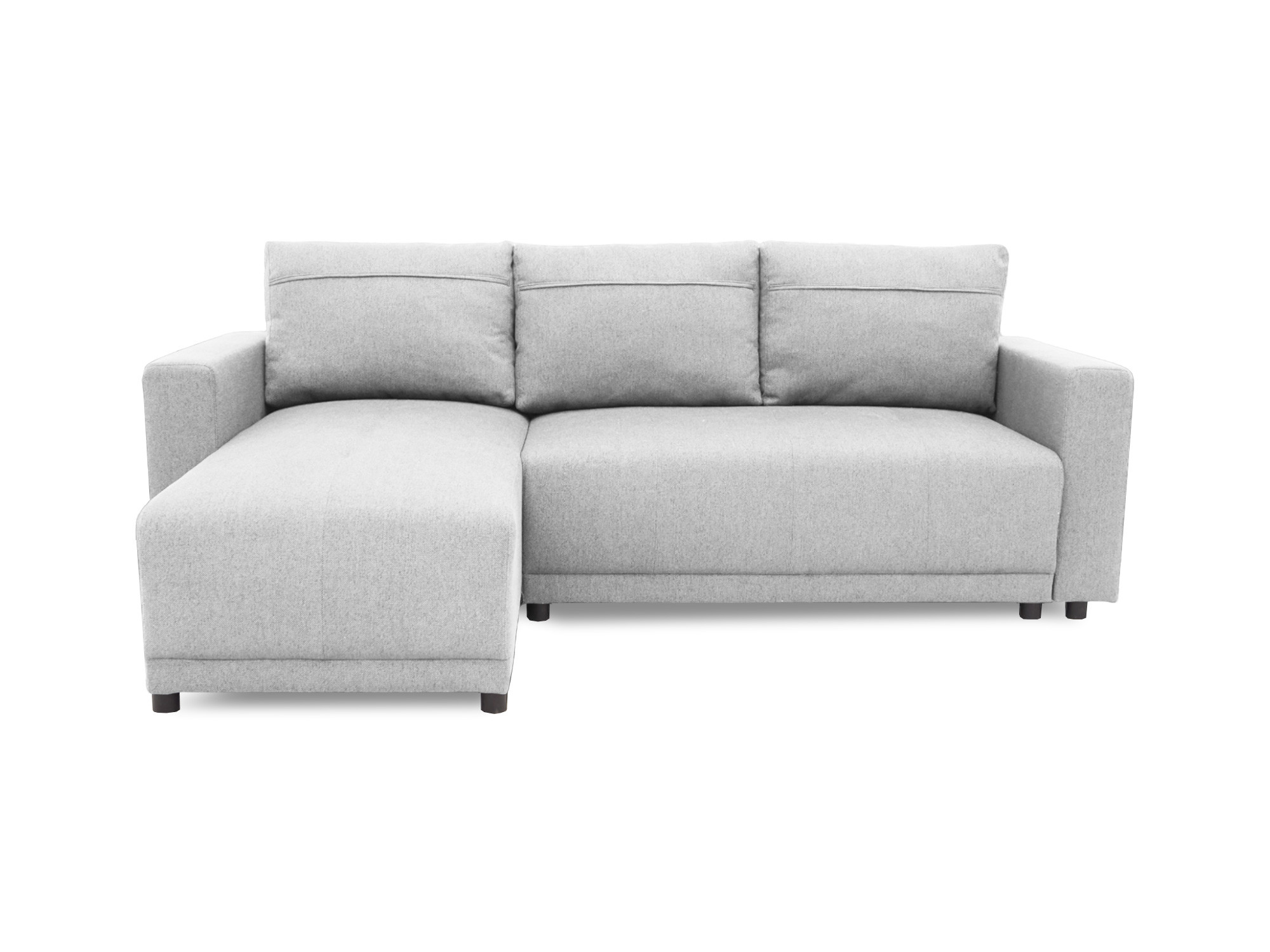 Canapé d'angle 7 places Gris Tissu Moderne Confort