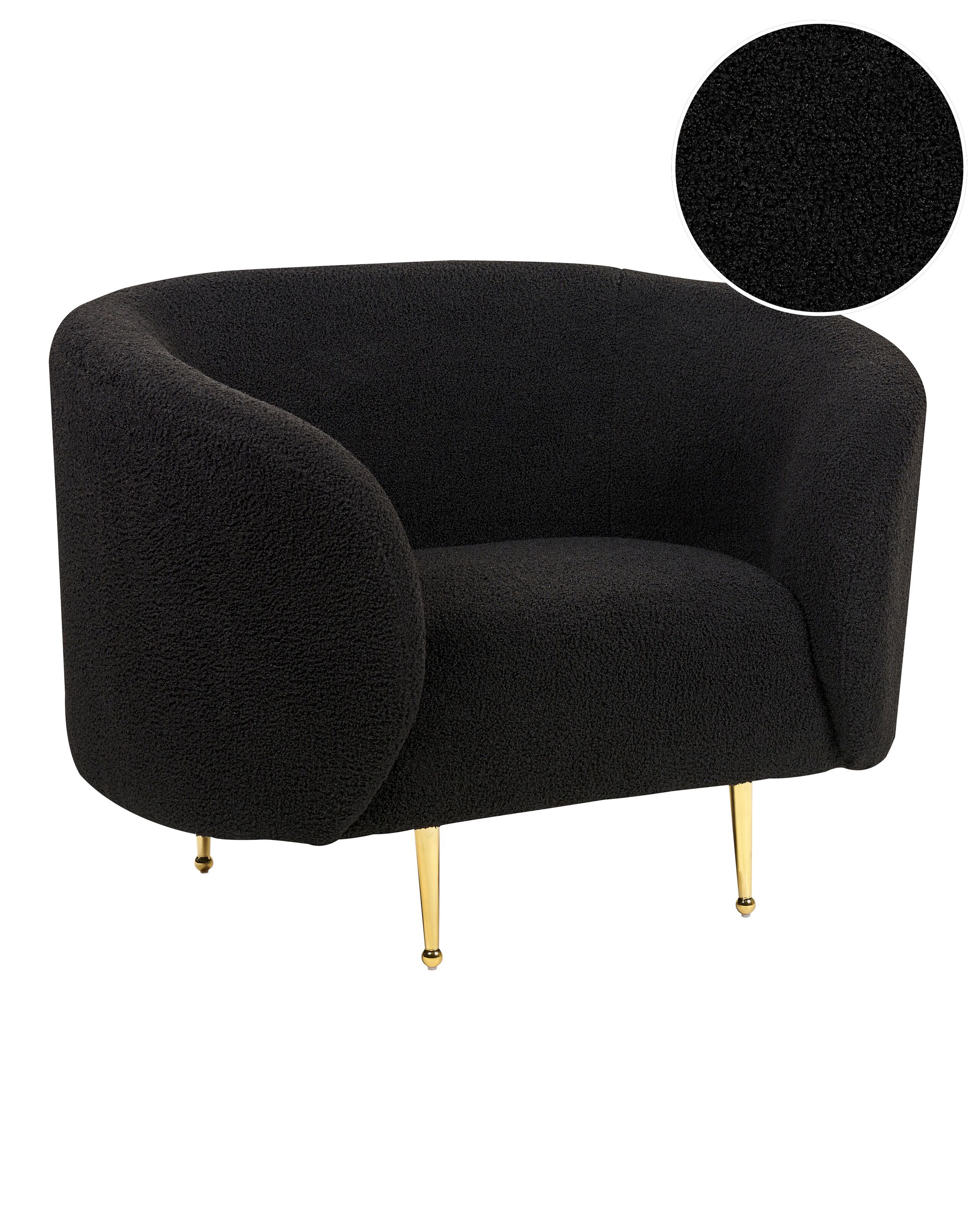 Fauteuil Bouclé Noir