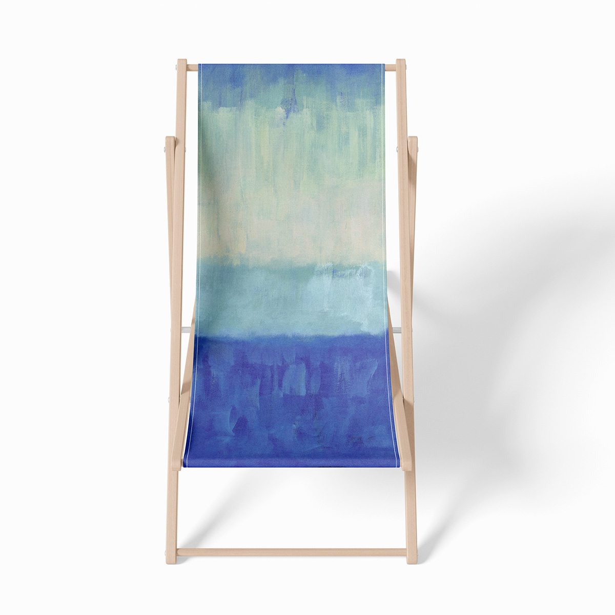 chaise longue pliable bois de hêtre bleu