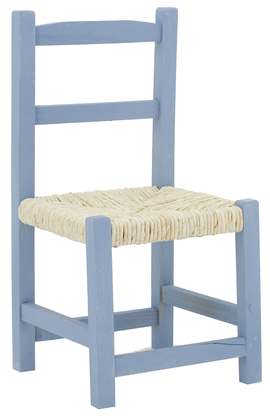 chaise enfant en bois bleu-gris