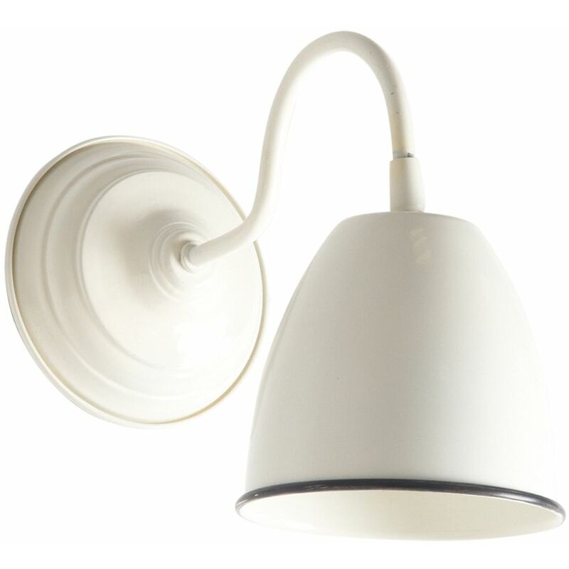 Applique murale en métal laqué ivoire