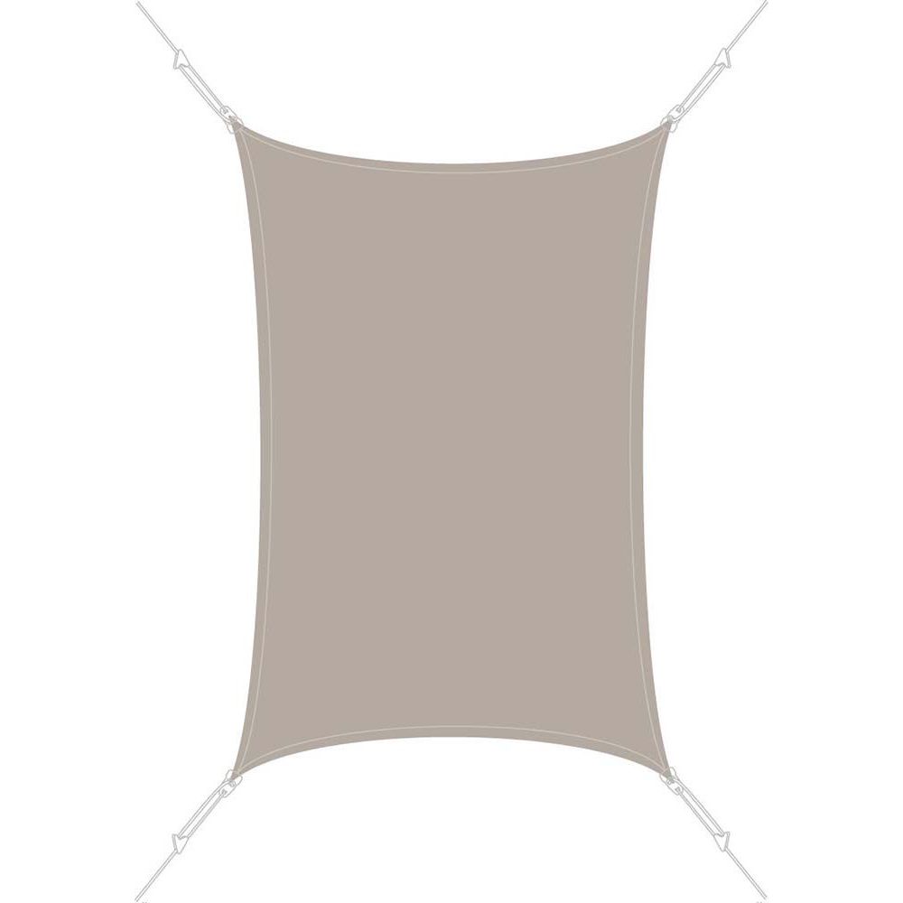 Voile d'ombrage rectangle 3 x 4,5m taupe