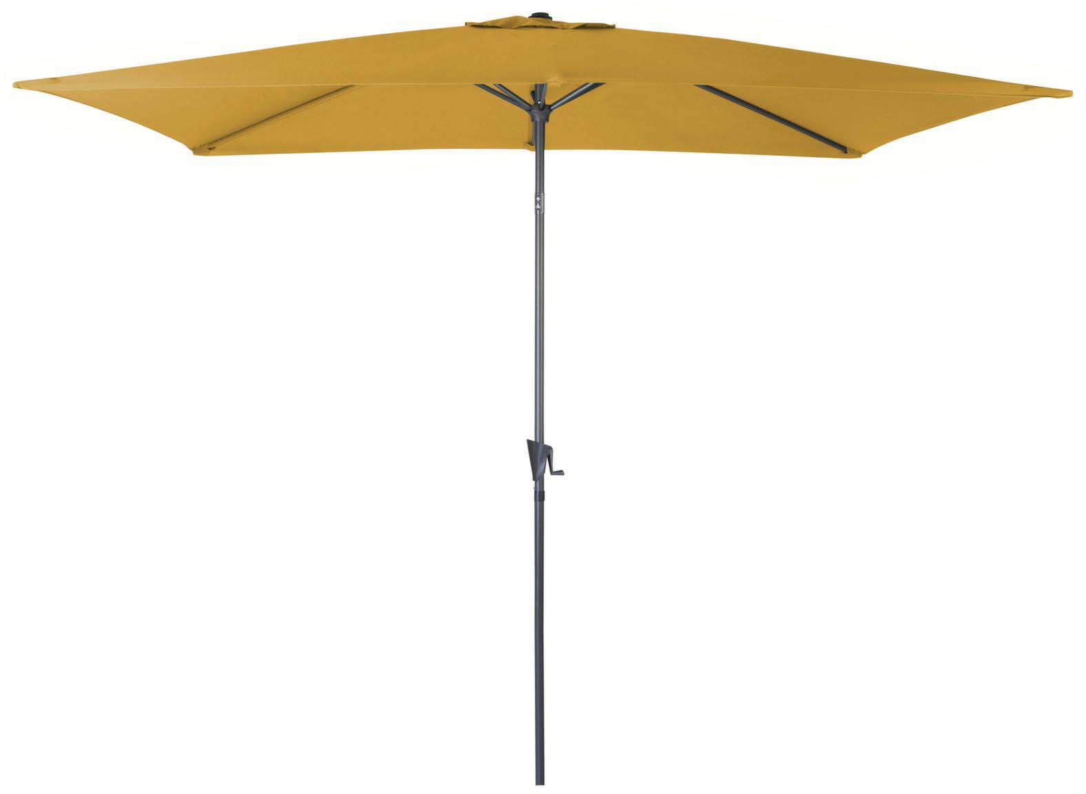 Parasol aluminium avec manivelle 3x2m tilt curry