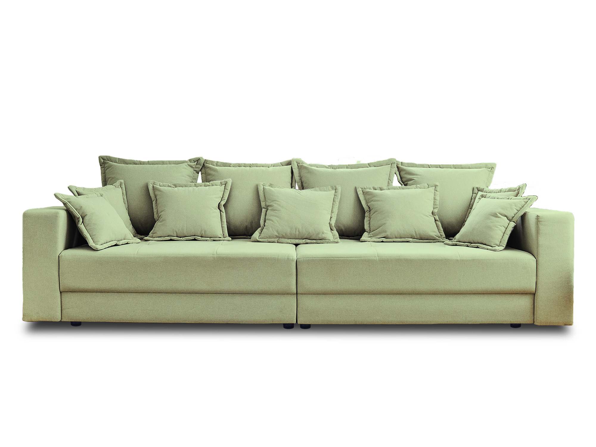 Canapé droit 4 places Tissu Design Confort Vert