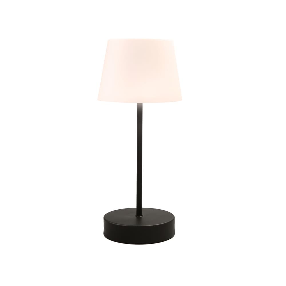 lampe de table portable rechargeable avec socle noir ø13cm