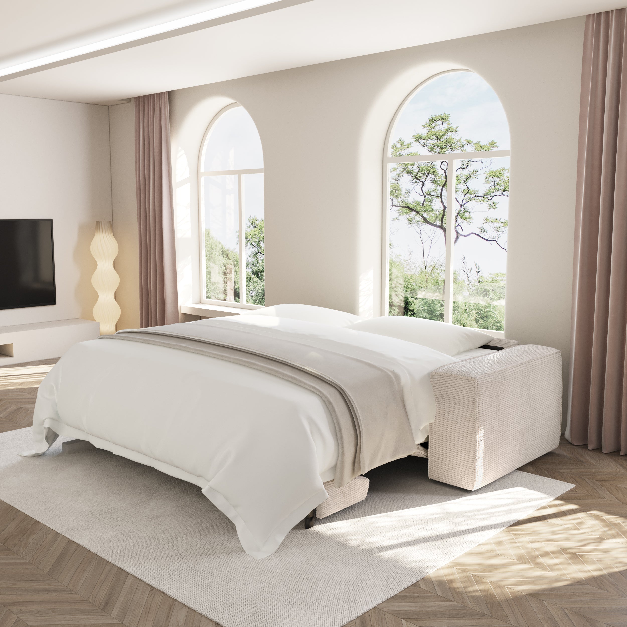 joan - Canapé velours Beige - Vue supplémentaire 2
