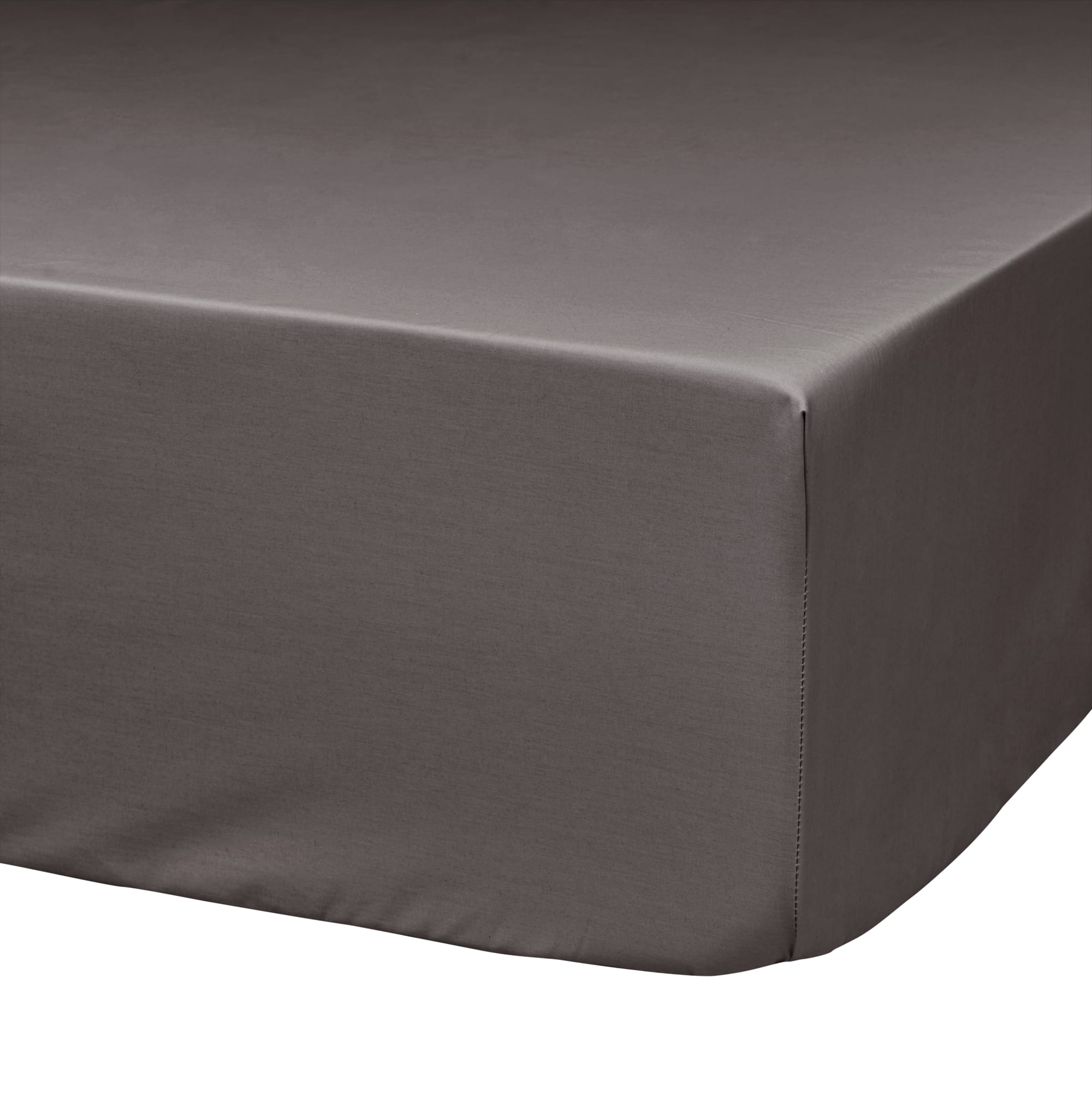 drap housse coton bio gris anthracite 160 x 200 cm