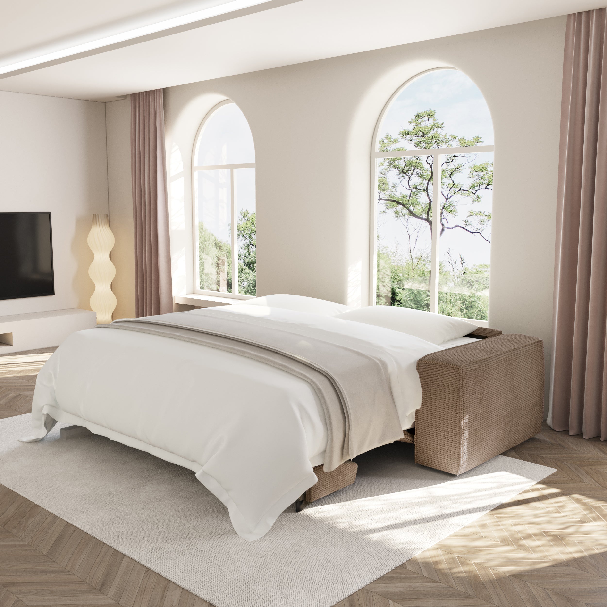 joan - Canapé velours beige - Vue supplémentaire 2