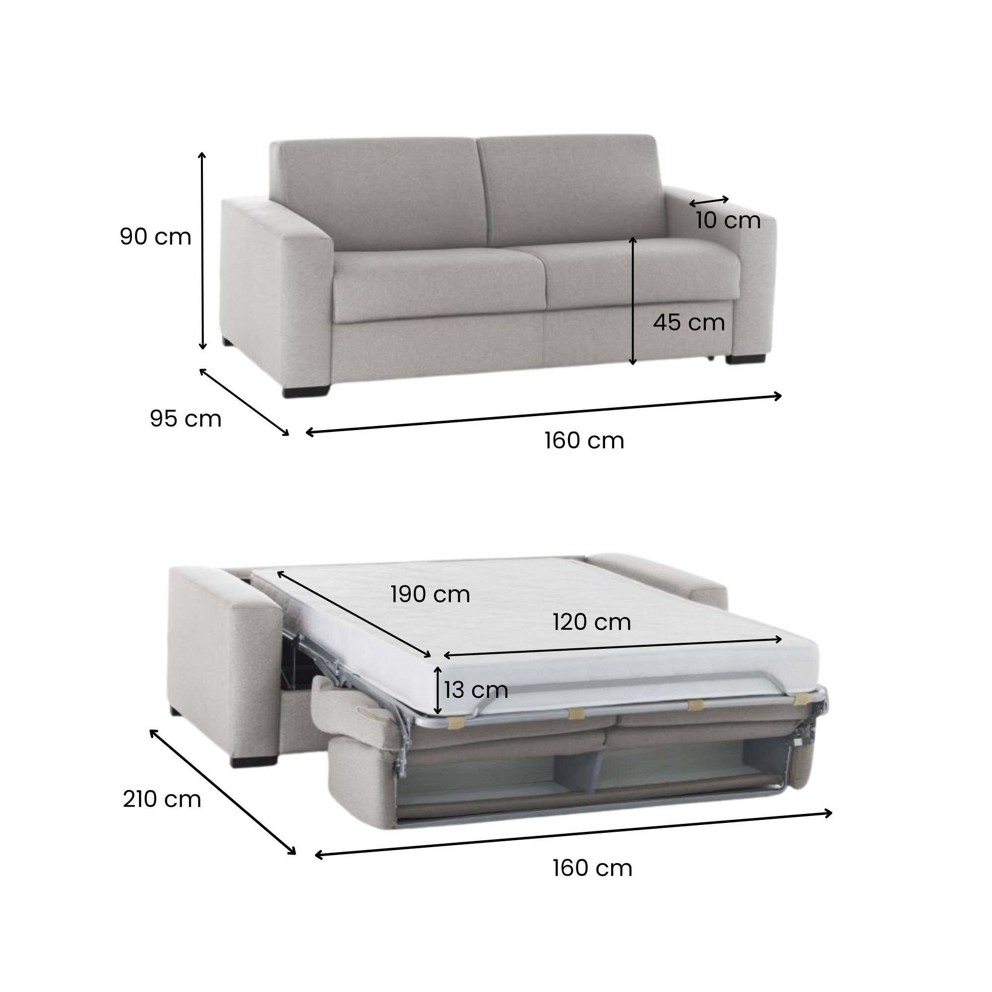 alcatraz - Canapé convertible Gris - Vue supplémentaire 2