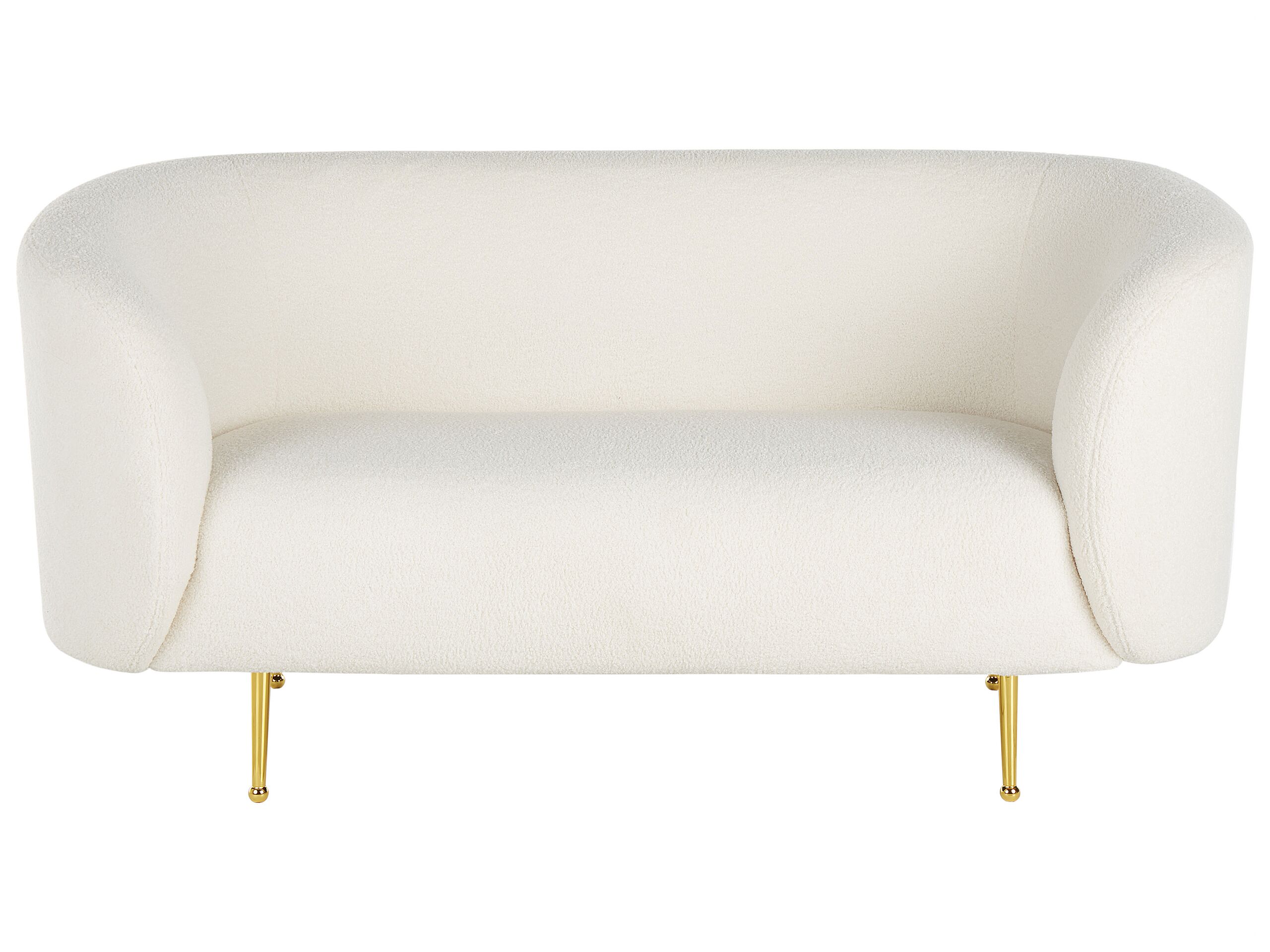 Canapé droit 2 places Blanc Tissu Luxe Design Confort