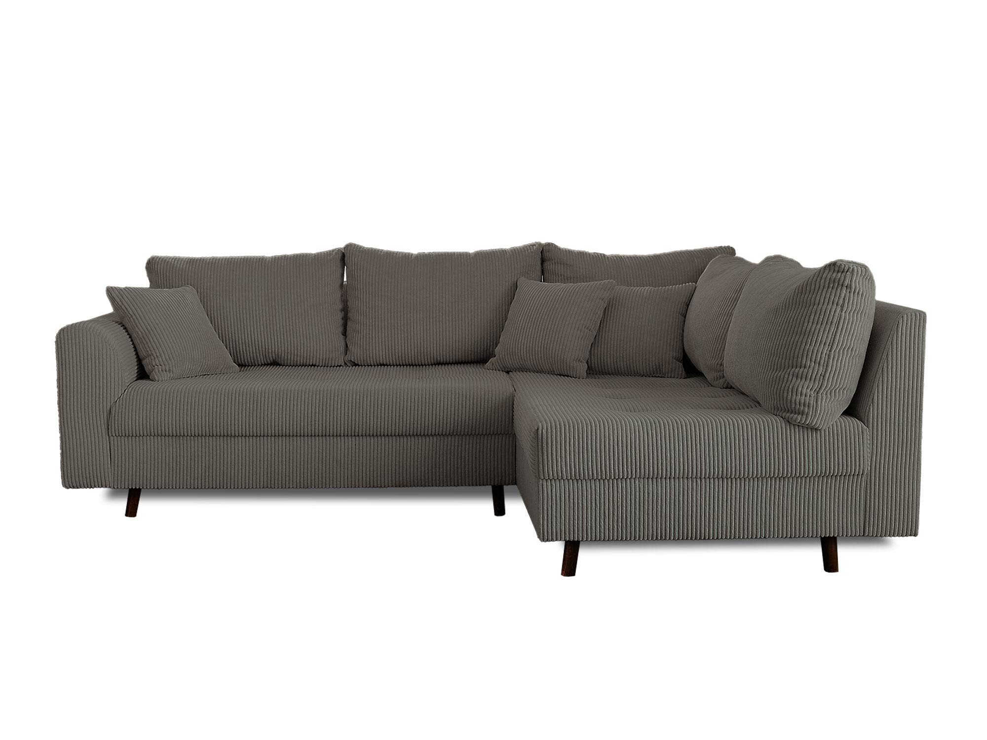 Canapé d'angle 7 places Gris Velours Design Confort Promotion