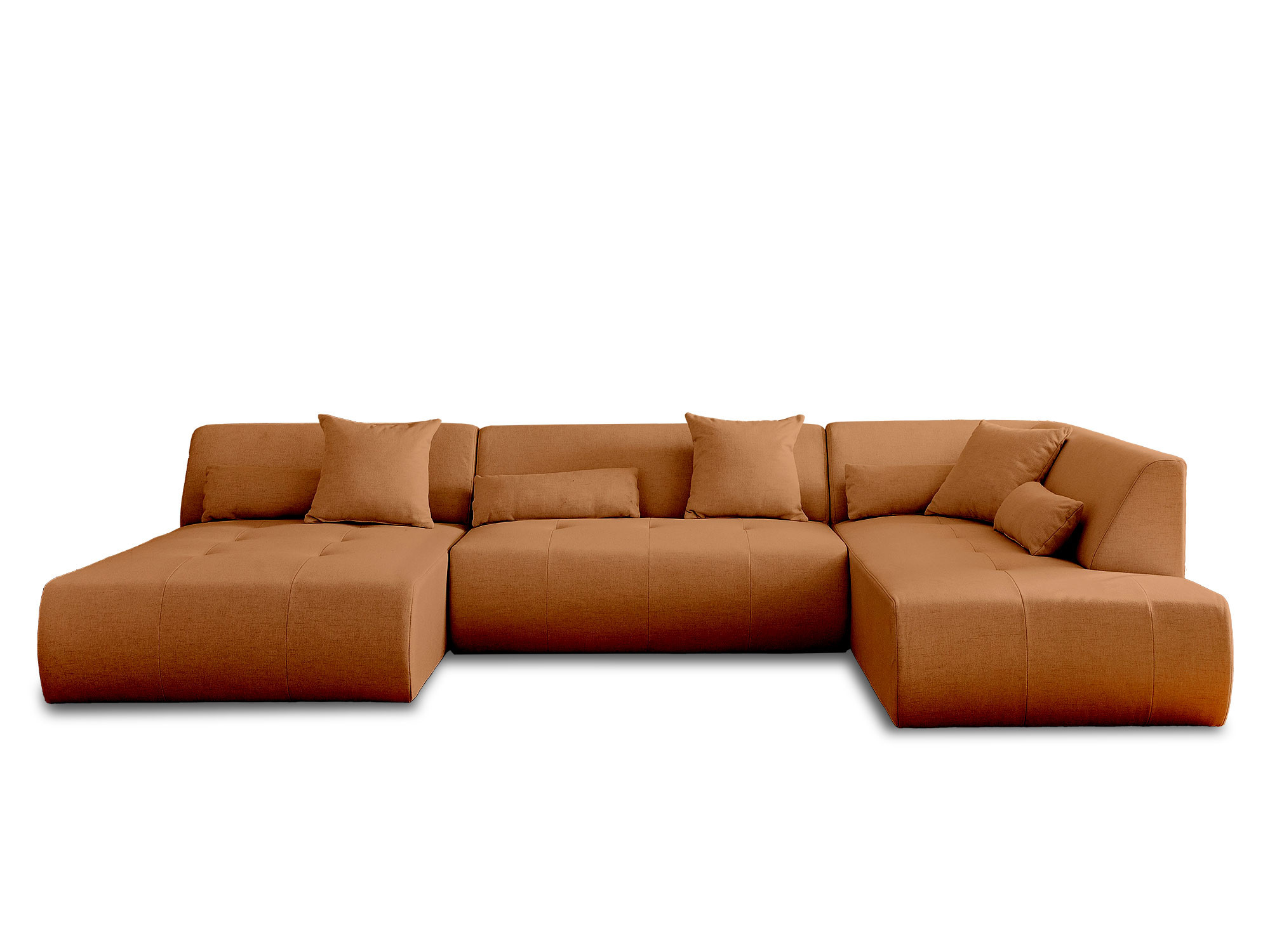 Canapé d'angle 7 places Tissu Design Confort