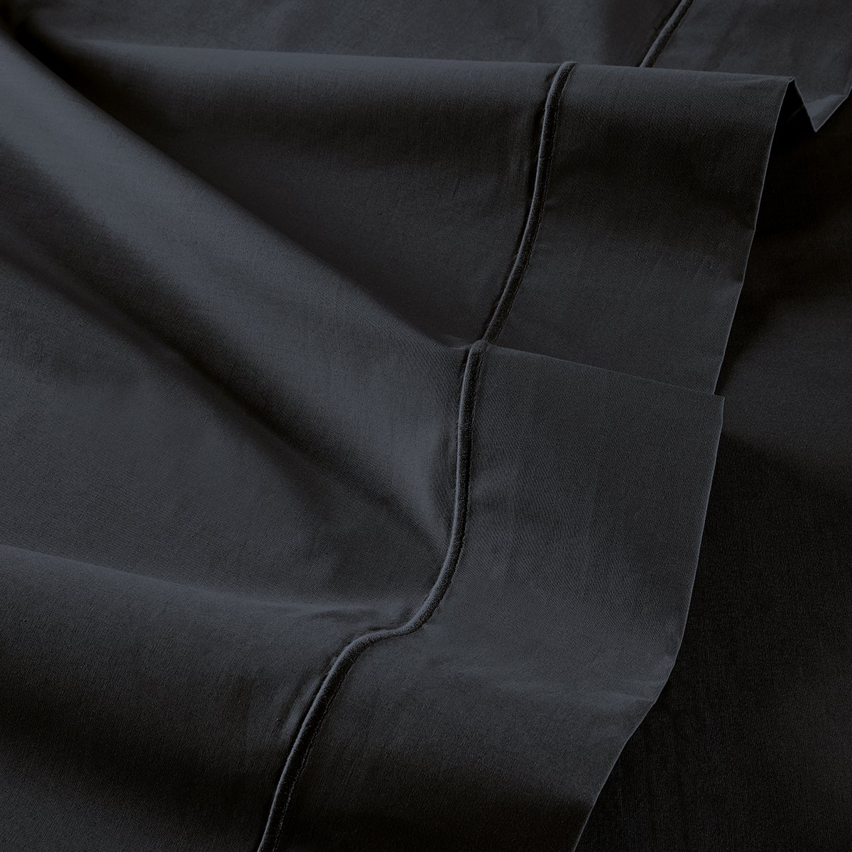 drap plat percale noir 270x310 cm