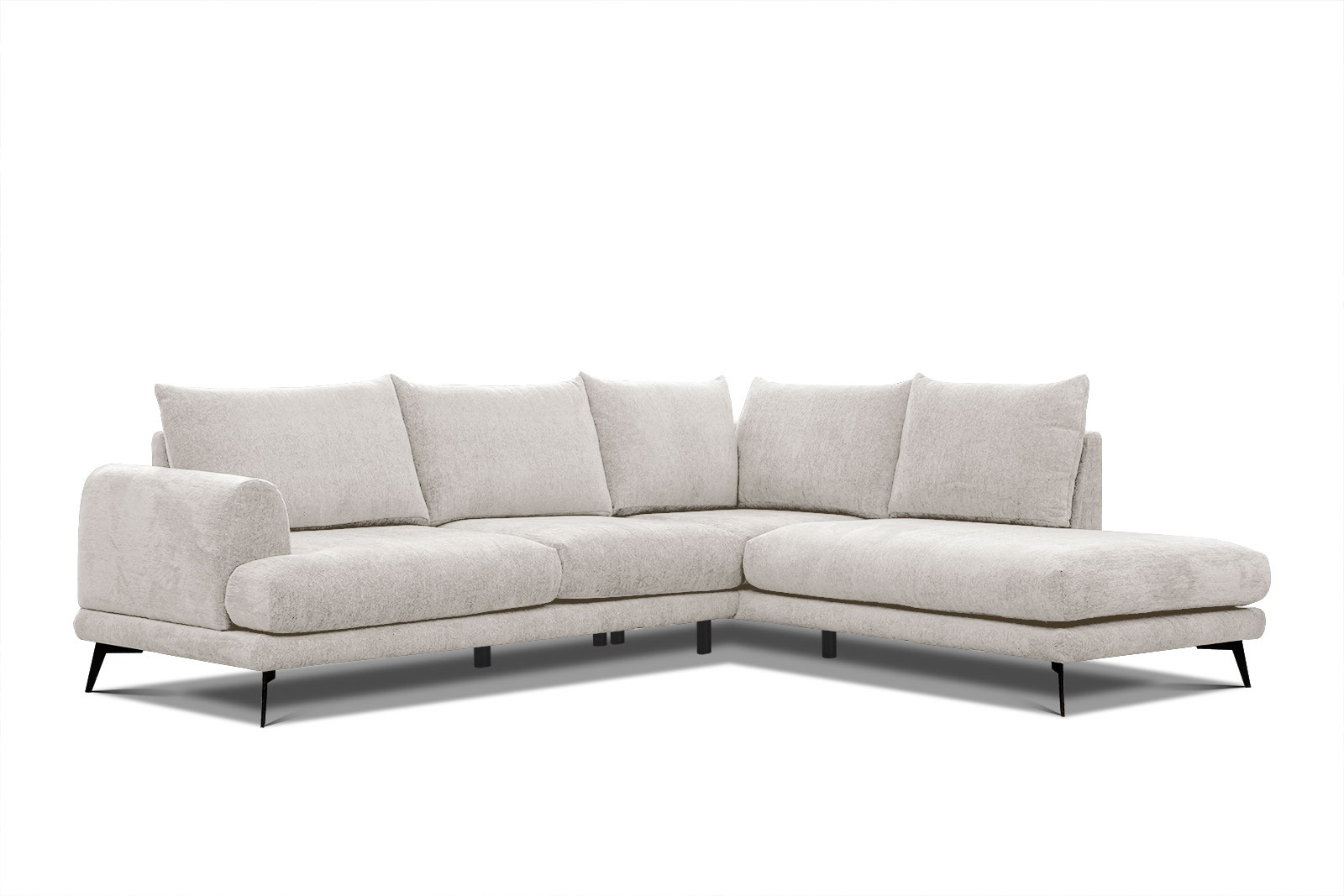 Canapé d'angle 5 places Tissu Moderne Confort Promotion