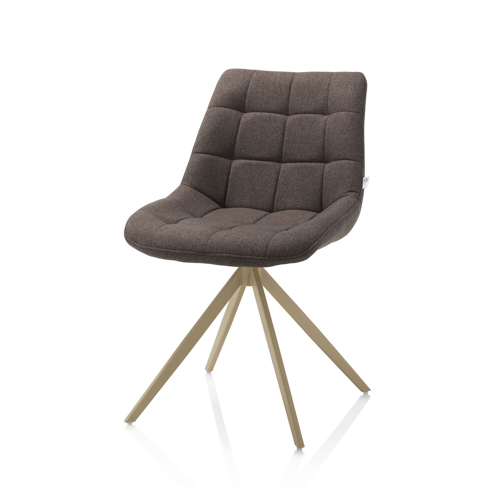 Lot de 2 chaises en tissu marron