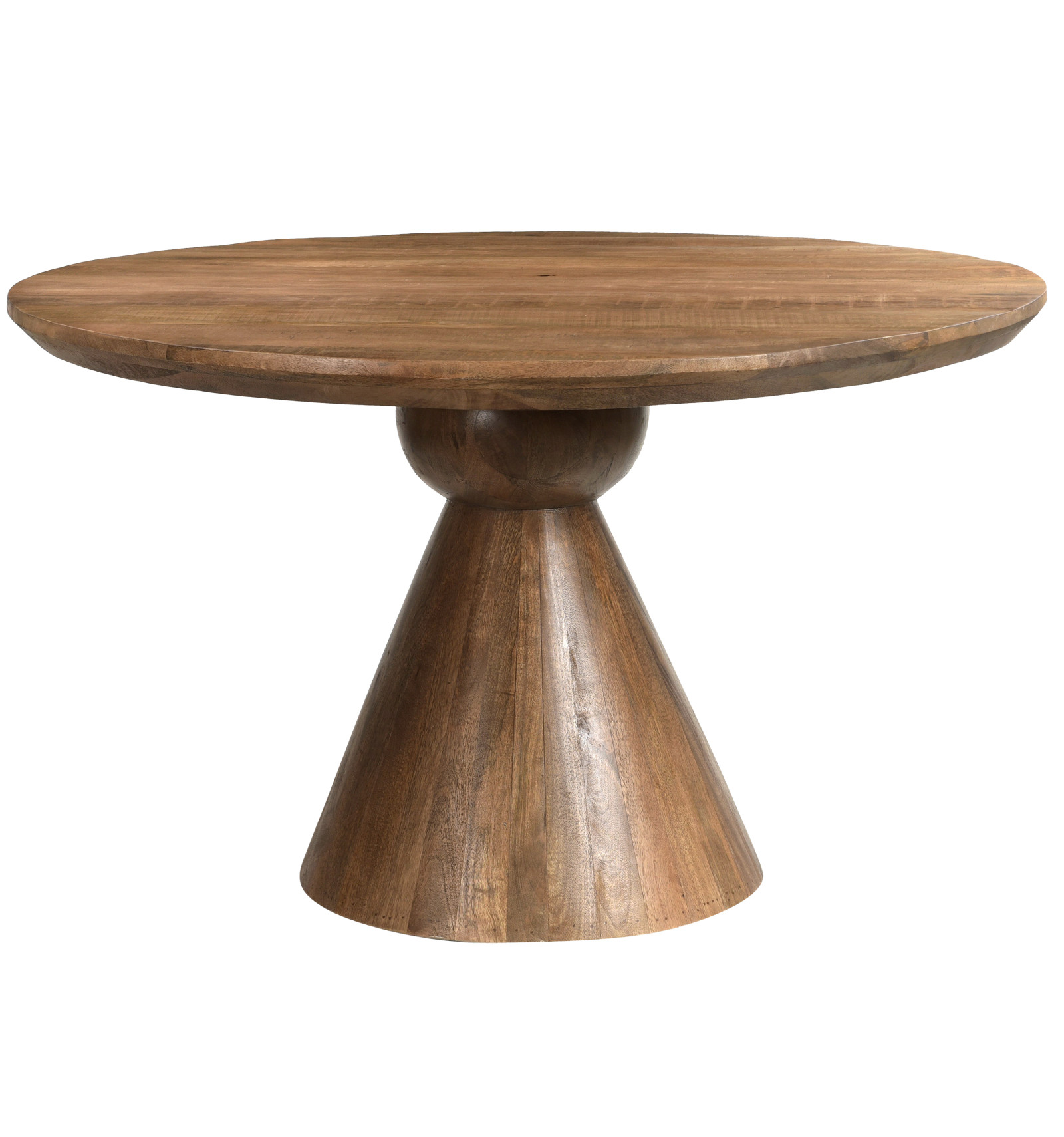 Table à manger ronde 6 personnes D130 en bois de Manguier massif