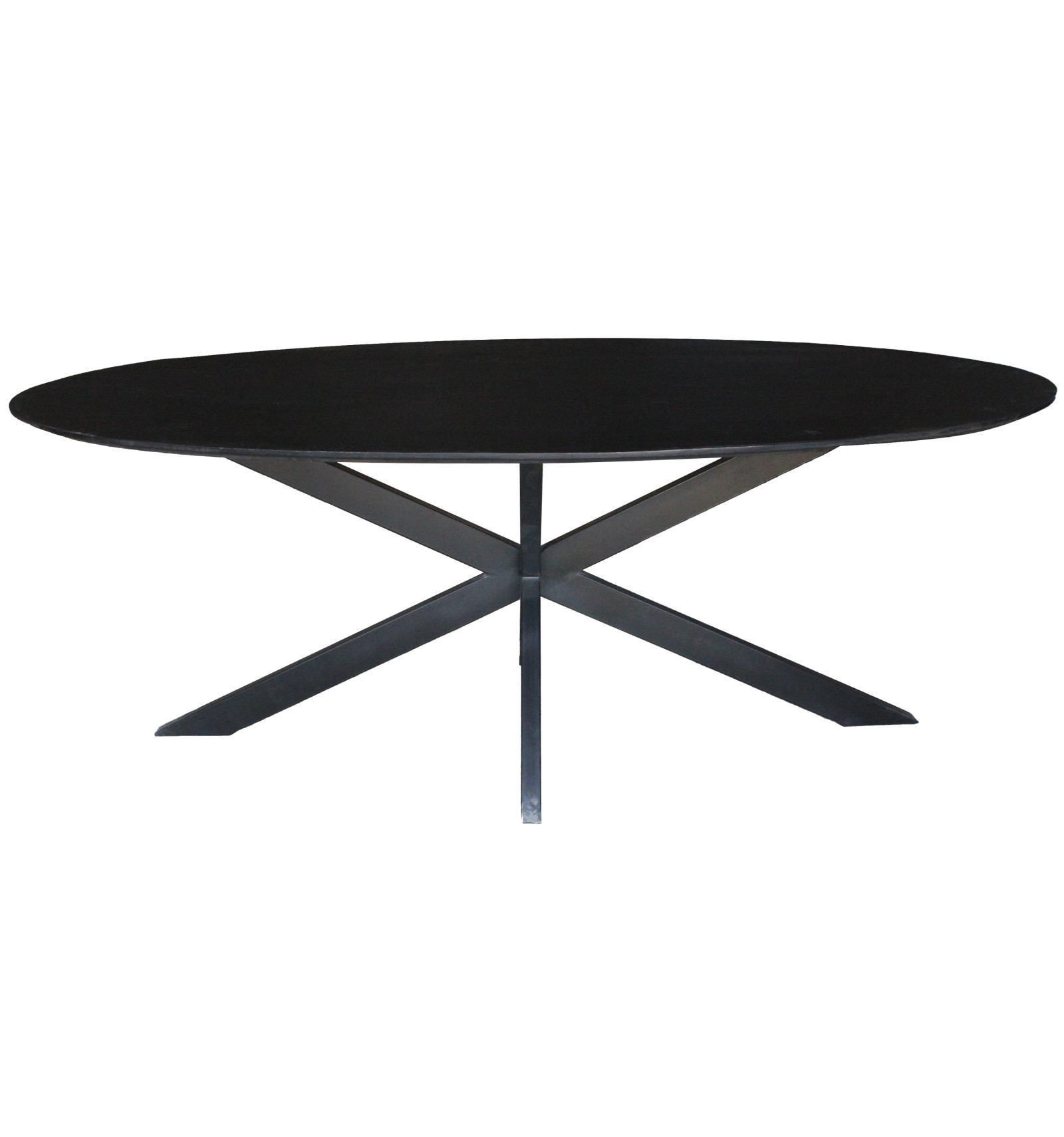 Table à manger ovale 10/12 personnes L240, Spider et Acacia noir